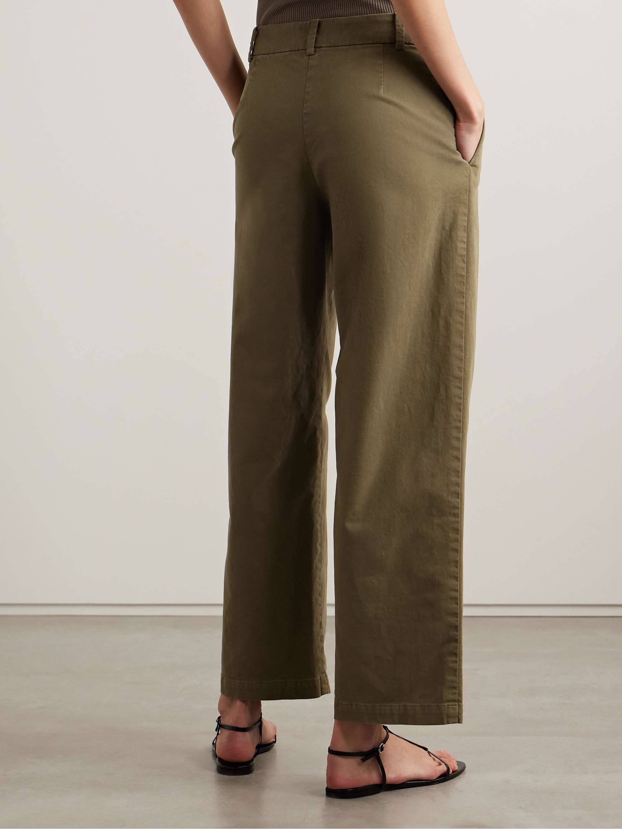 Nohan brushed cotton-blend twill wide-leg pants view