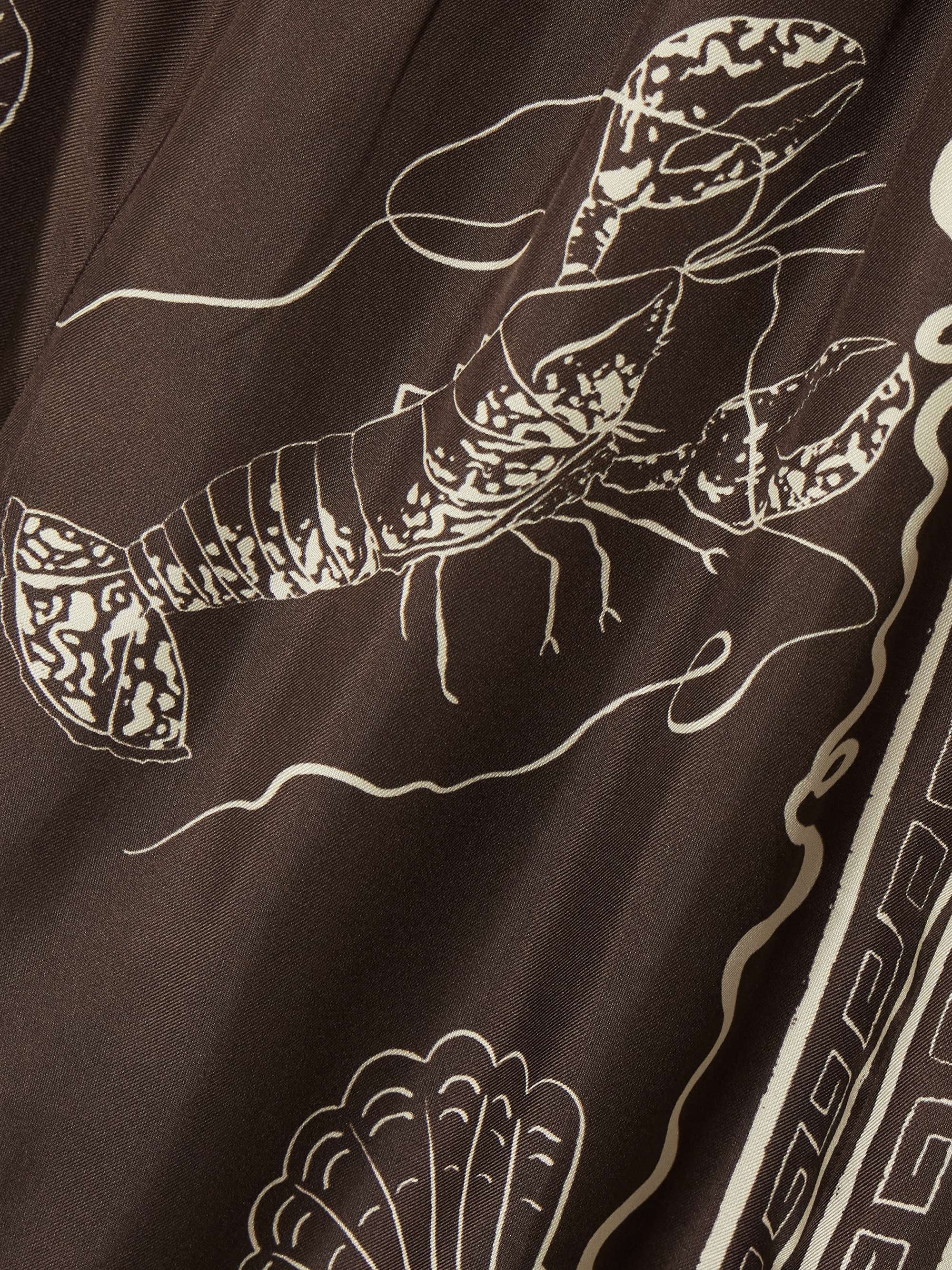 + Sam Pauletto Sammy printed silk-twill wide-leg pants view