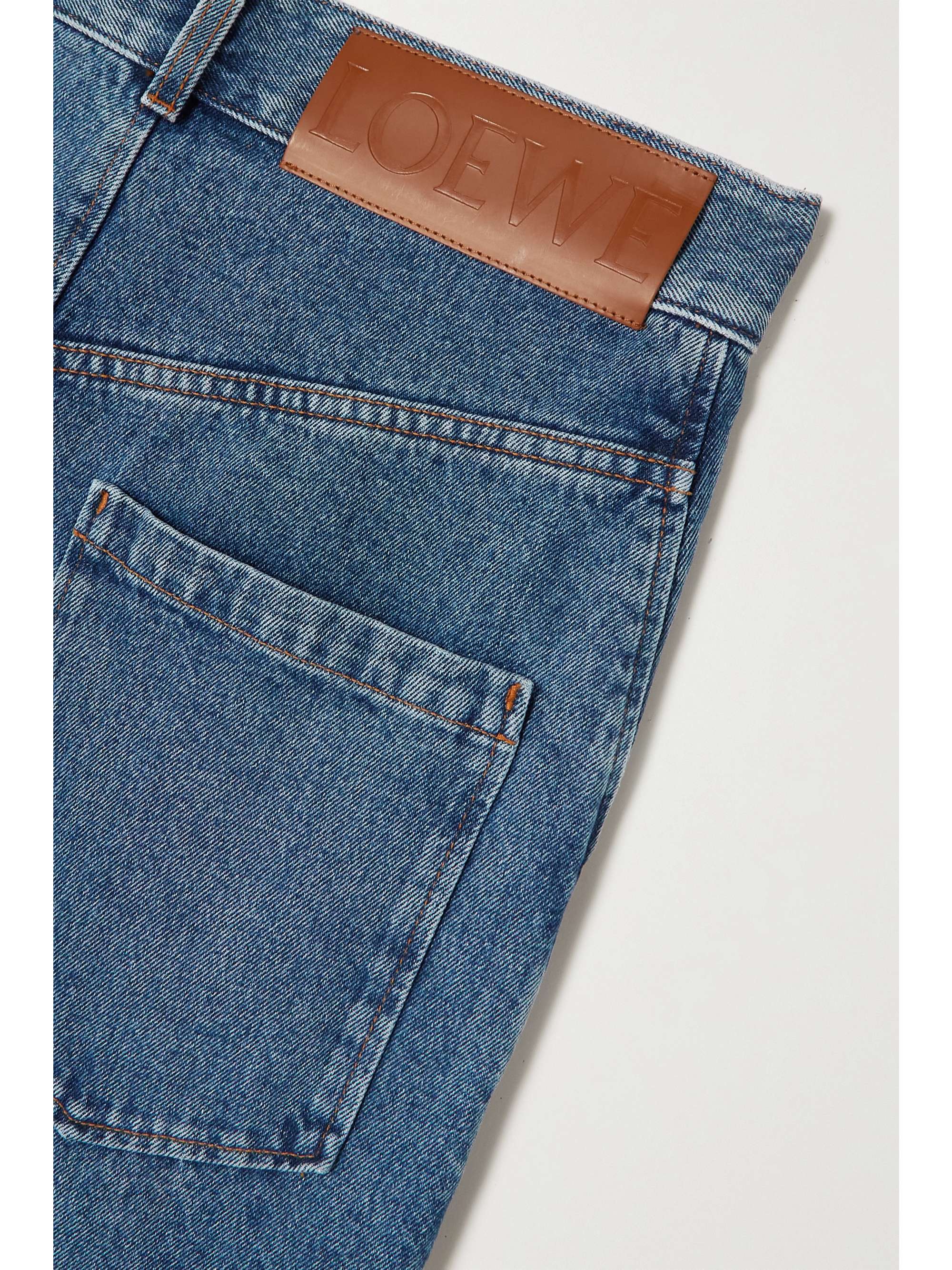 Anagram appliquéd high-rise wide-leg jeans view