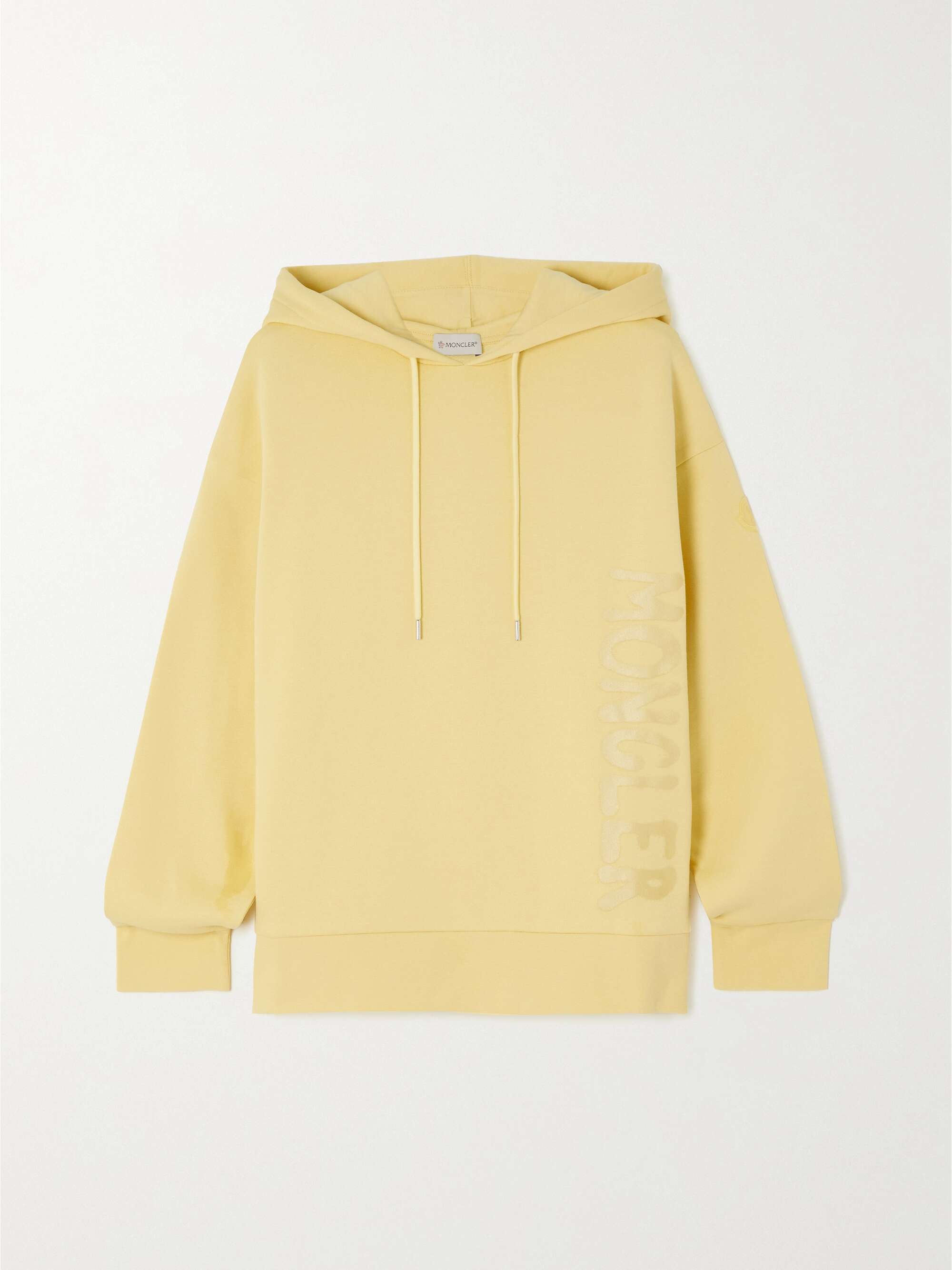 Printed cotton-blend jersey hoodie view