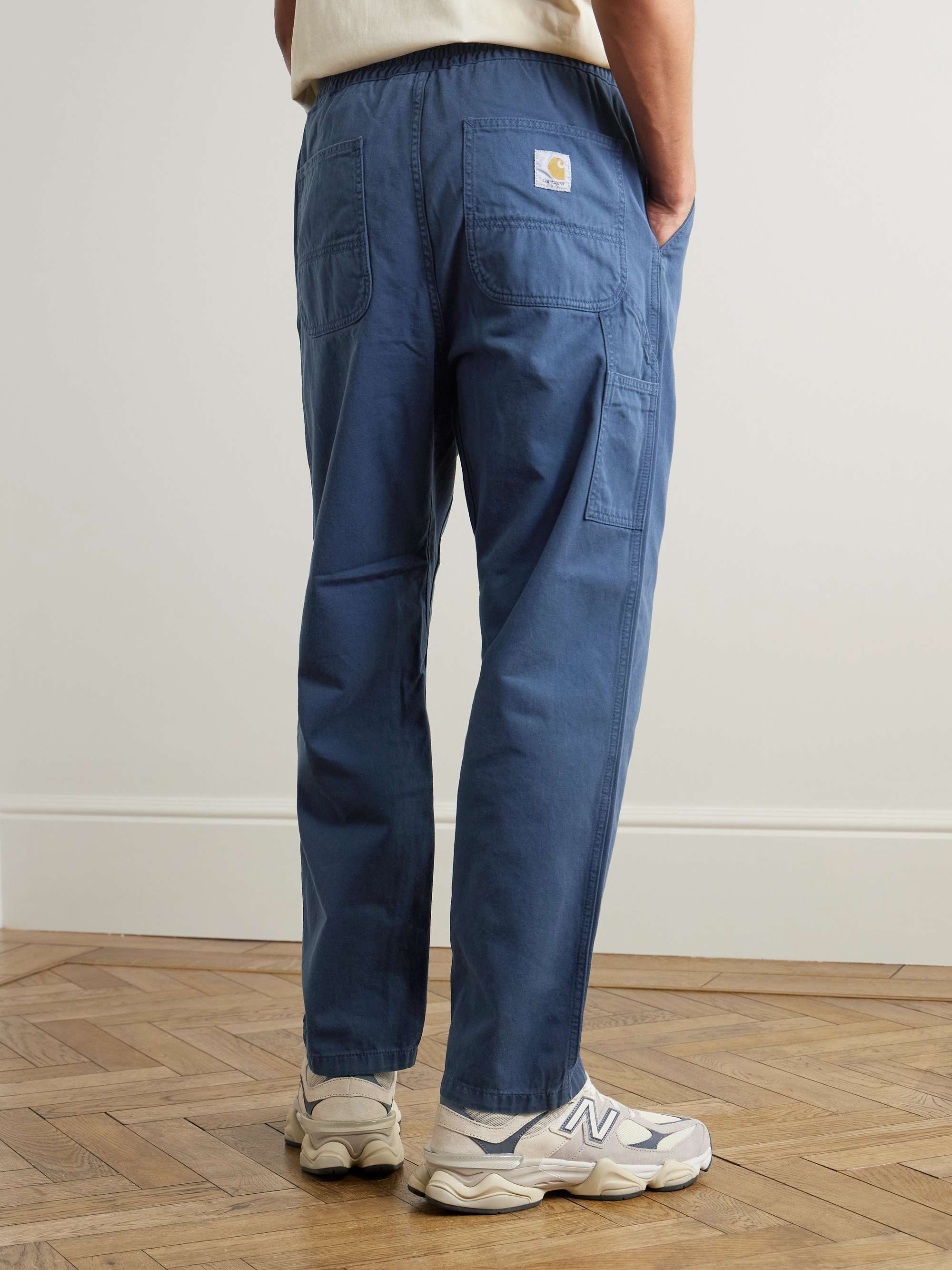 Flint Straight-Leg Garment-Dyed Cotton-Twill Trousers view