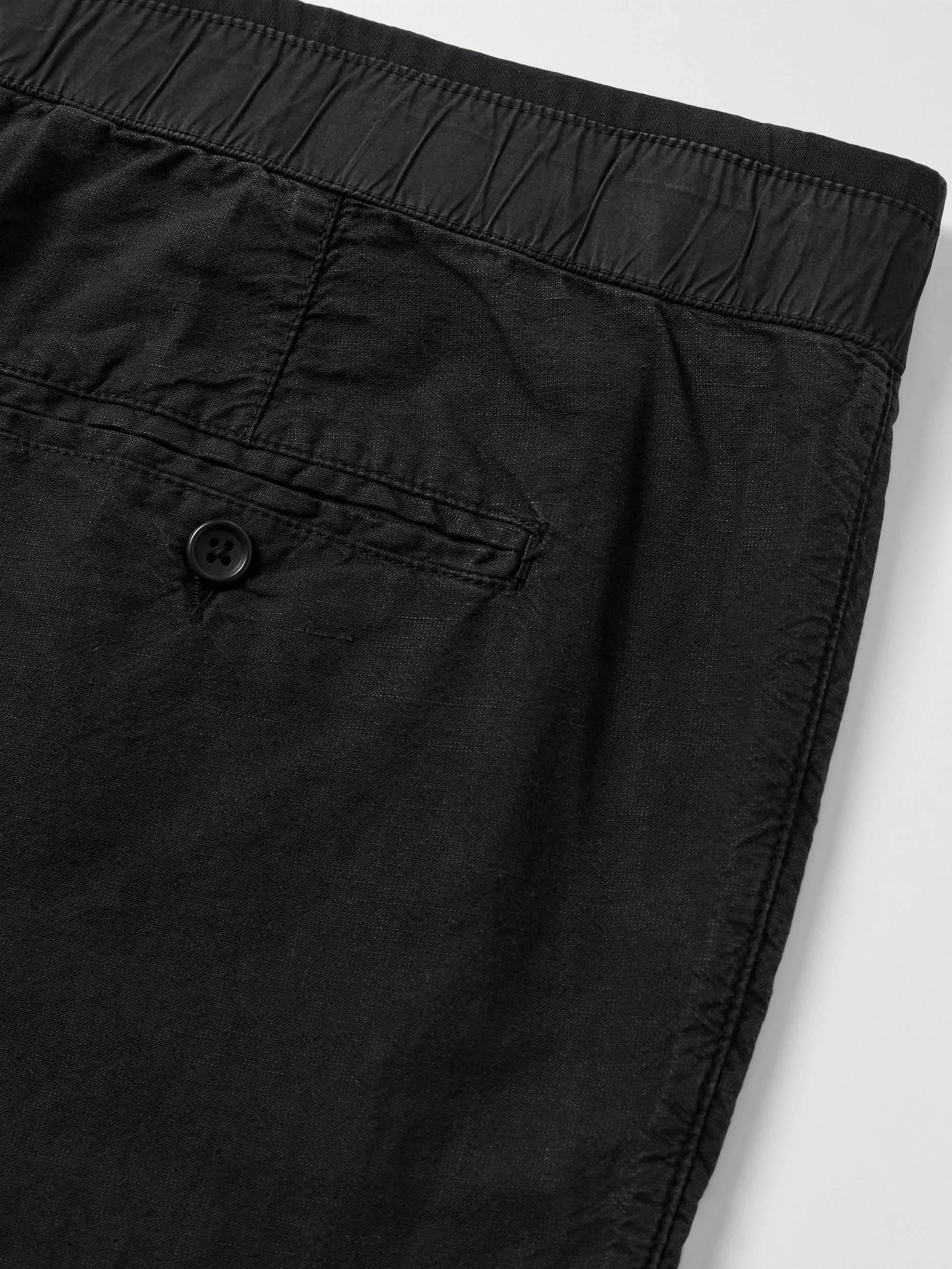 Tapered Garment-Dyed Cotton and Hemp-Blend Trousers view