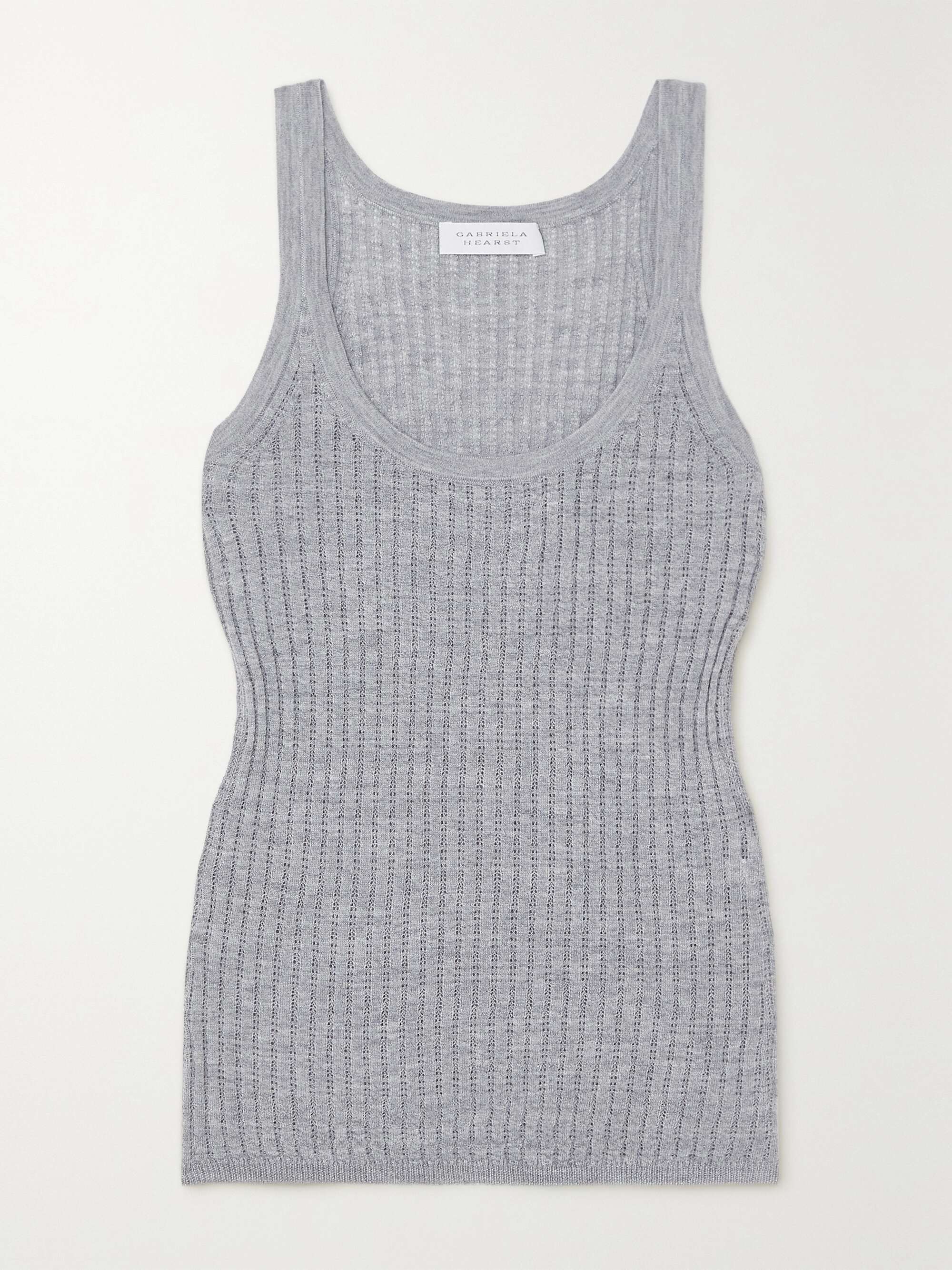 Nevin pointelle-knit cashmere and silk-blend tank view