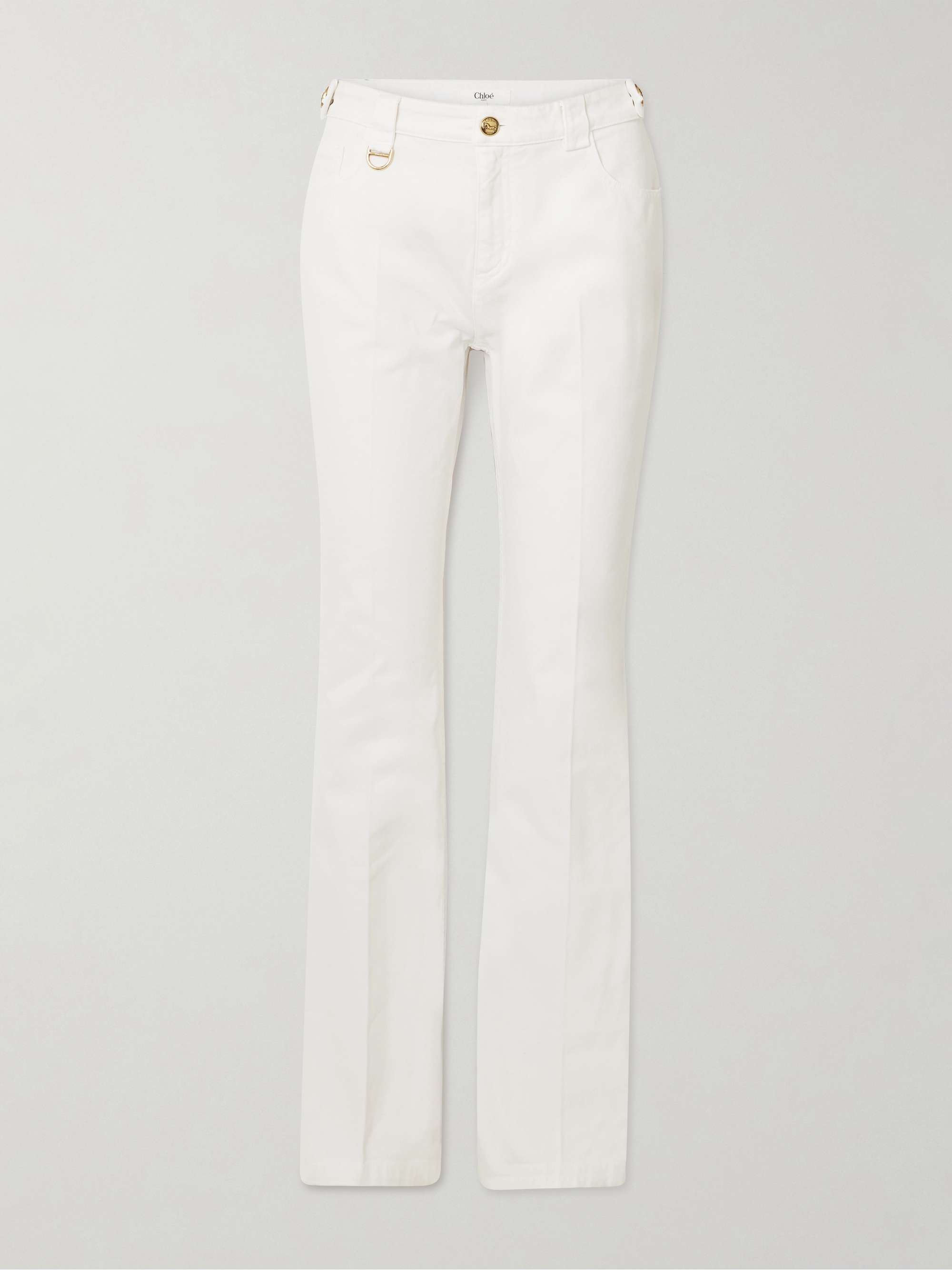 Embellished mid-rise straight-leg jeans view