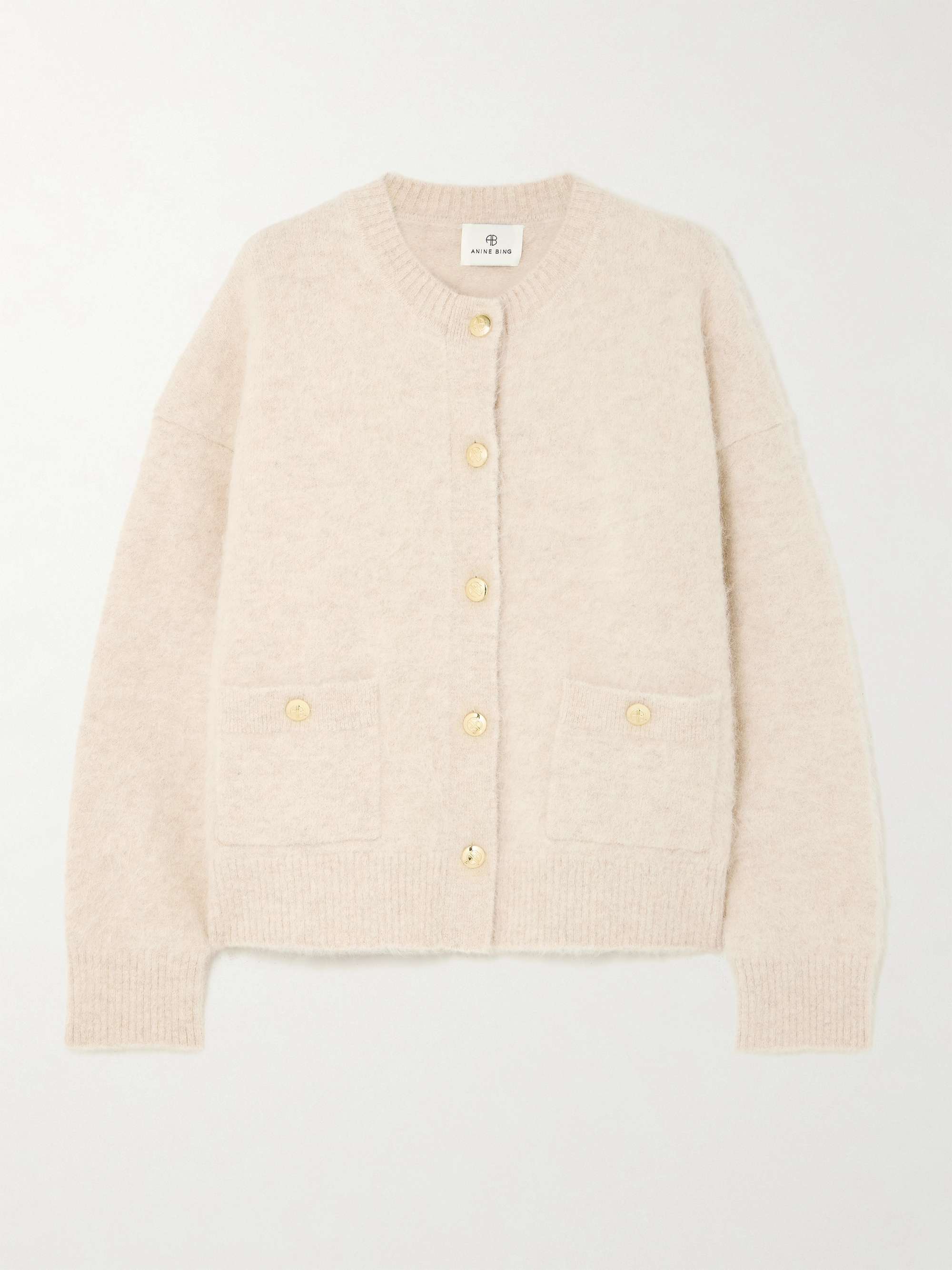 Bobbie brushed alpaca-blend cardigan view
