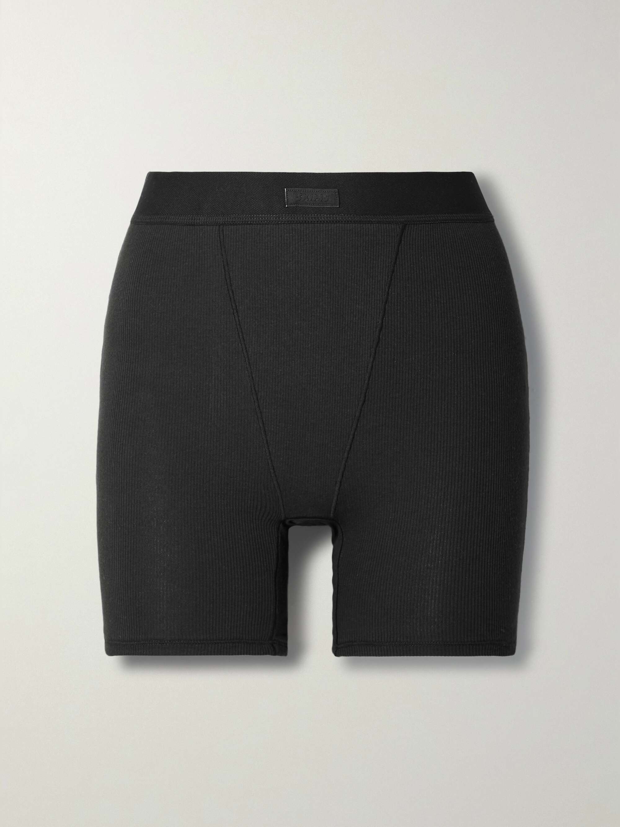 Cotton Collection ribbed cotton-blend jersey boxer shorts view