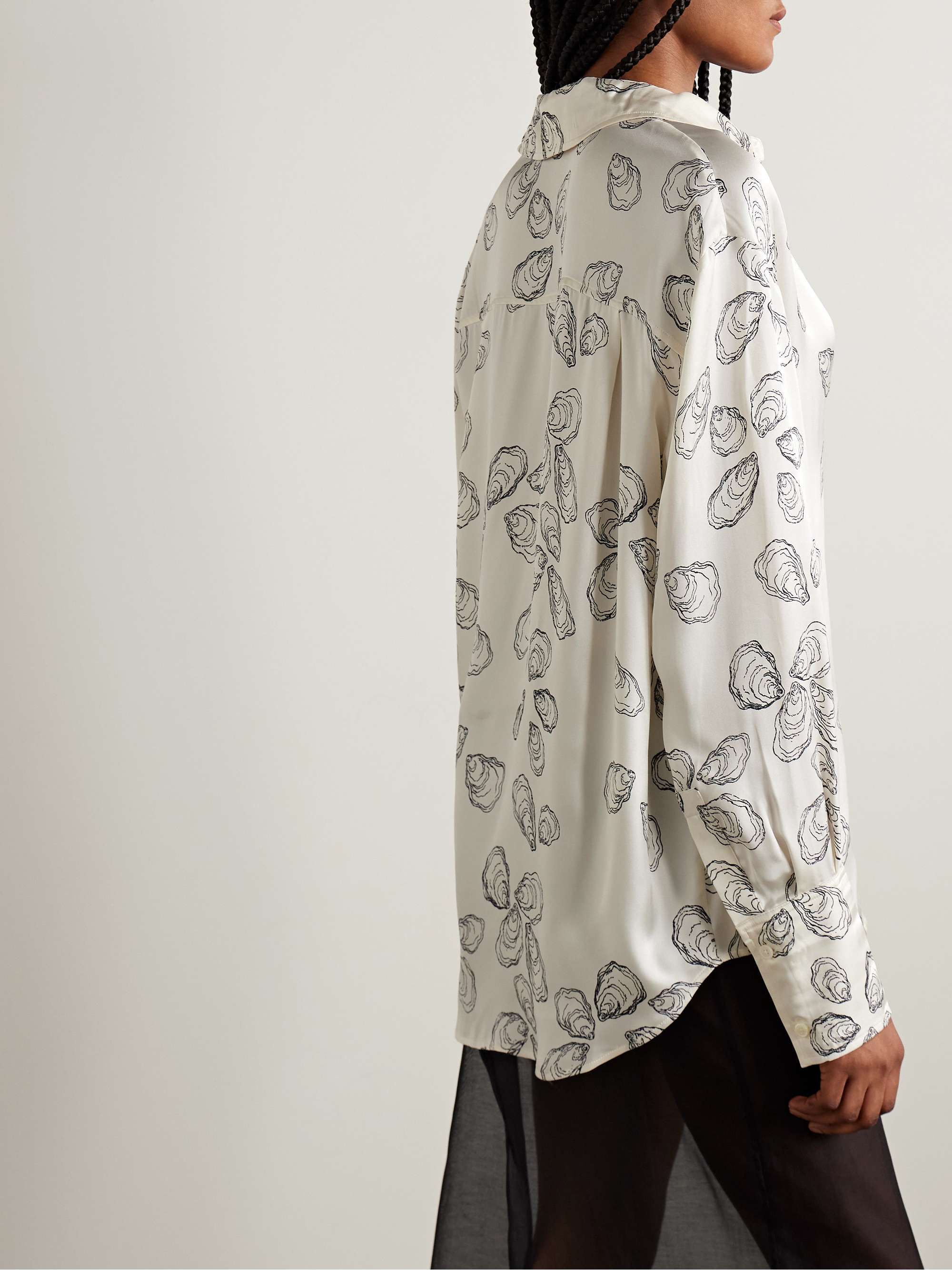 Avalon printed silk-blend shirt view