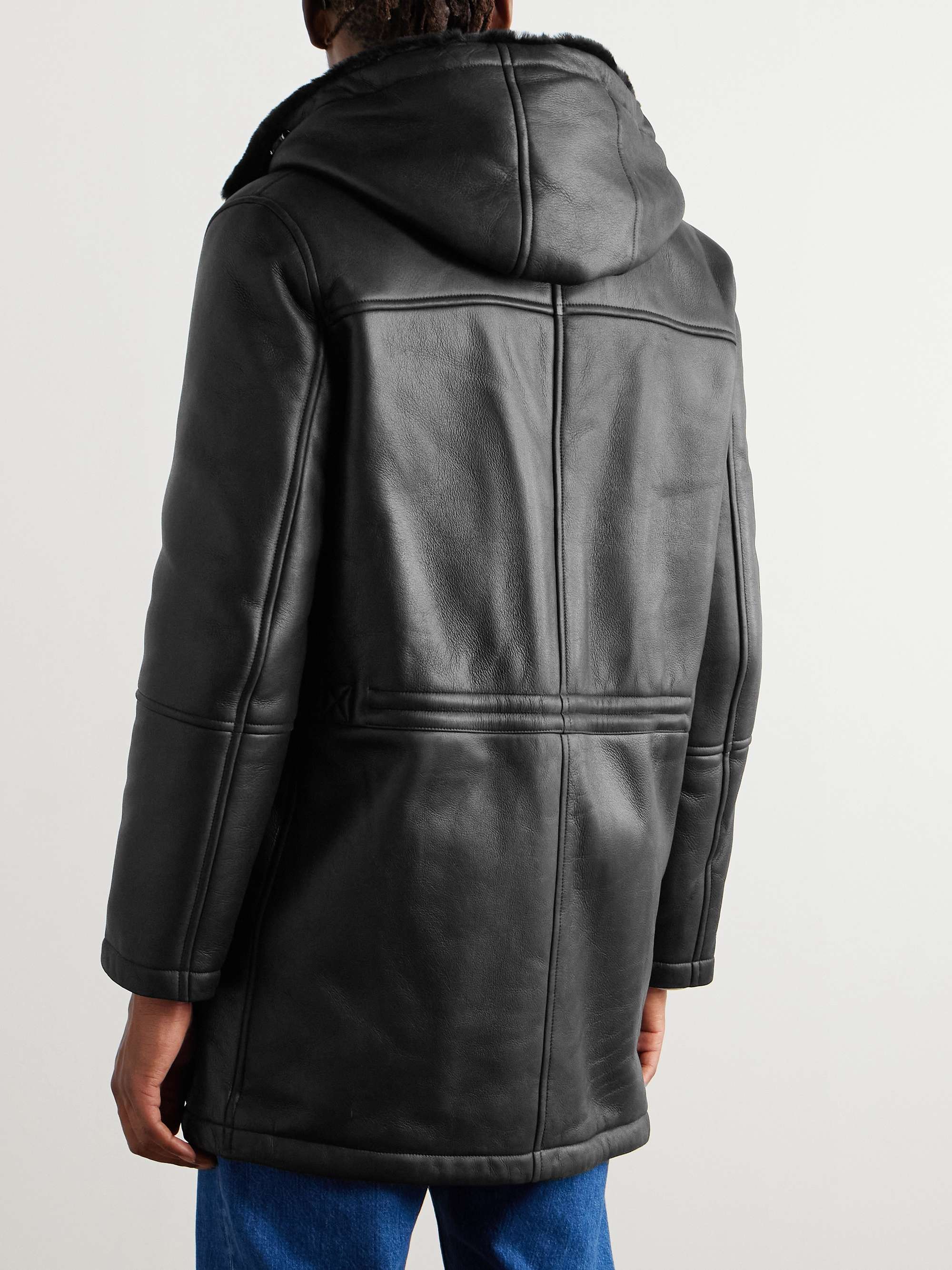 Shearling Hooded Coat view