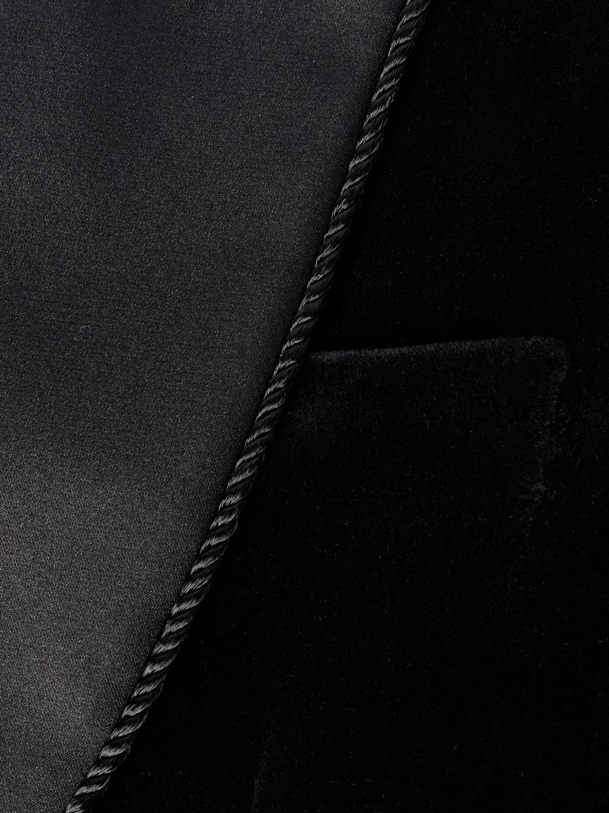 Silk-Trimmed Wool-Velvet Tuxedo Jacket view