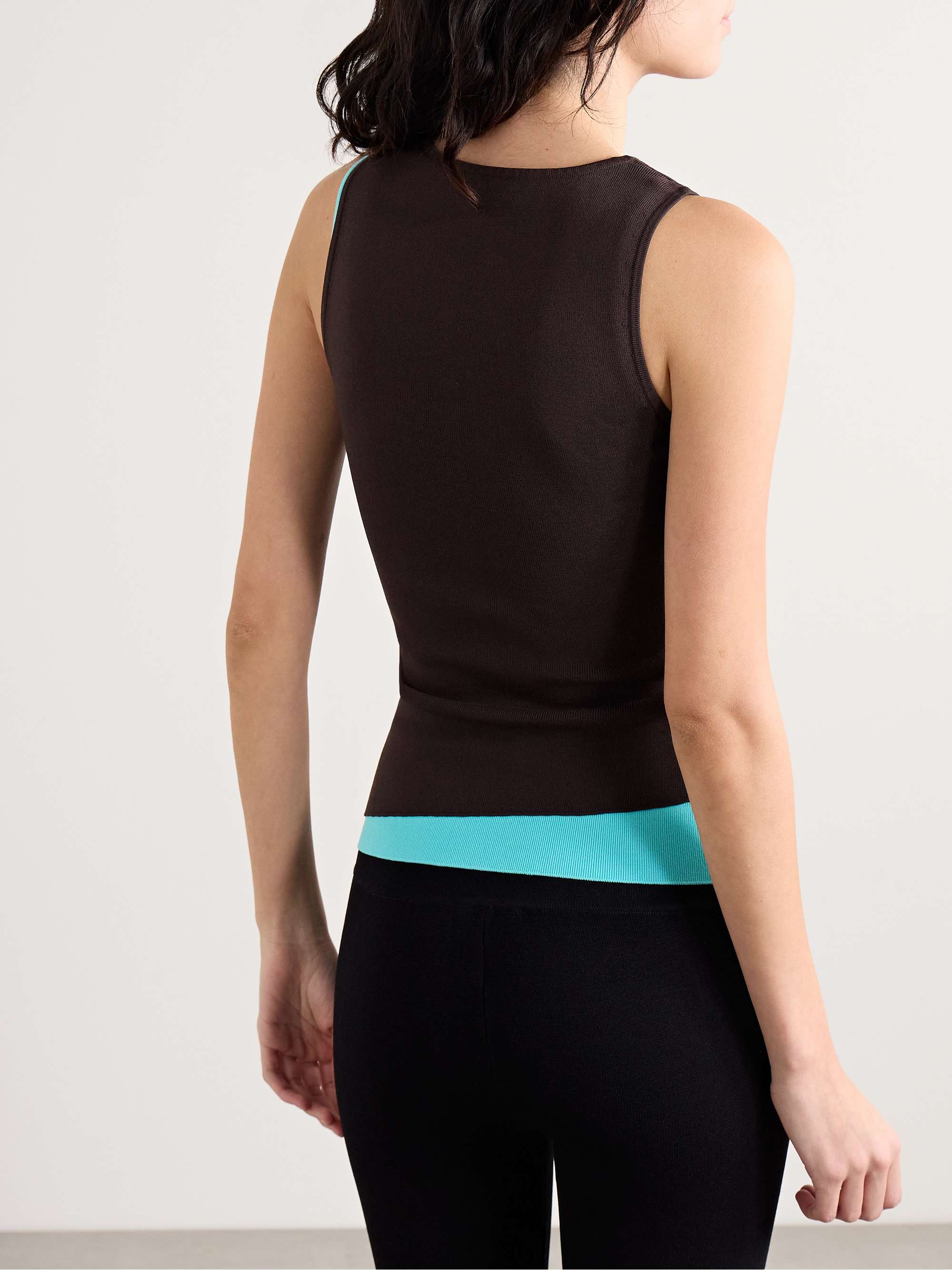 Hermosa layered stretch-knit tank view