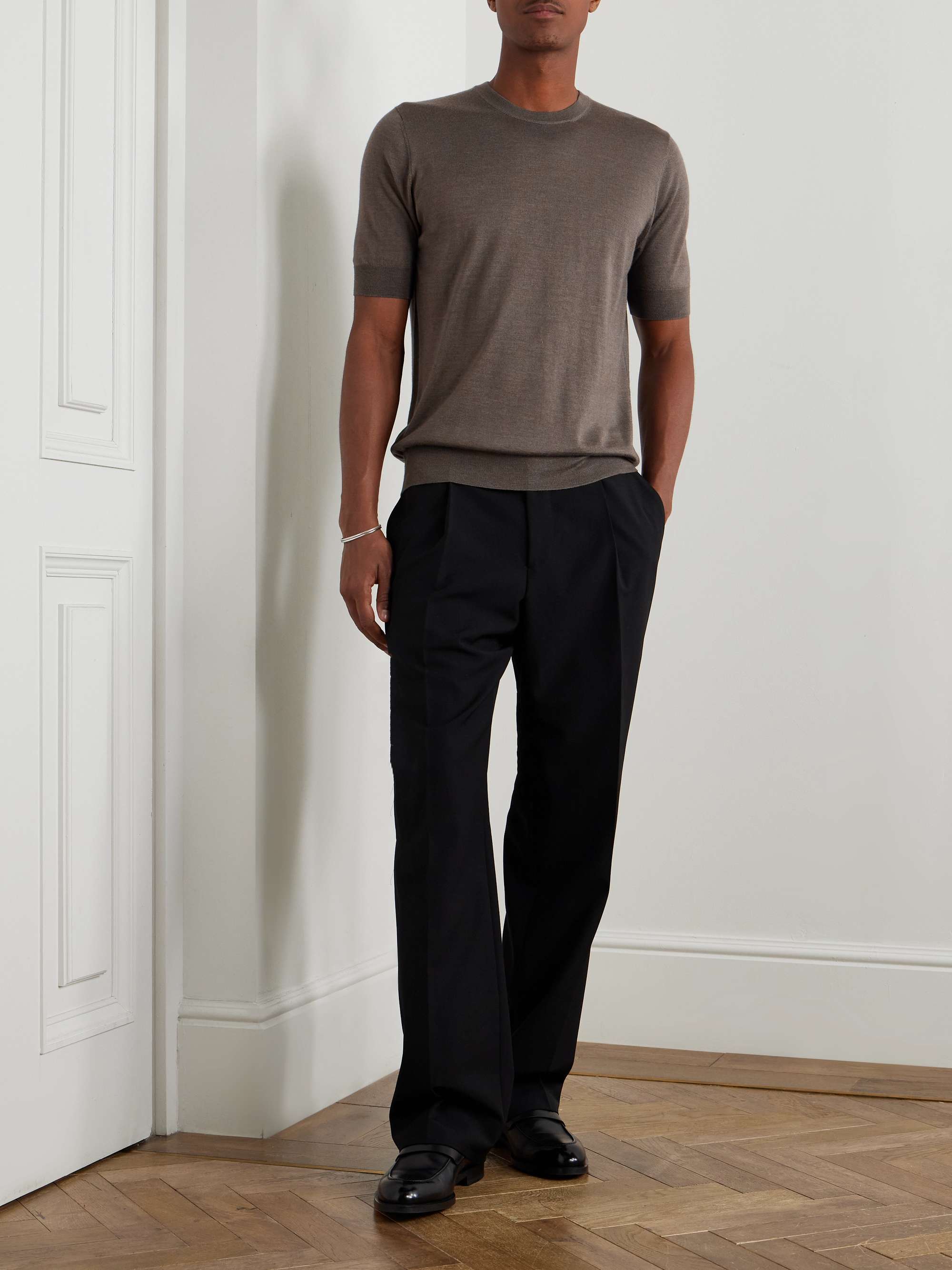 Cashmere and Silk-Blend T-Shirt view