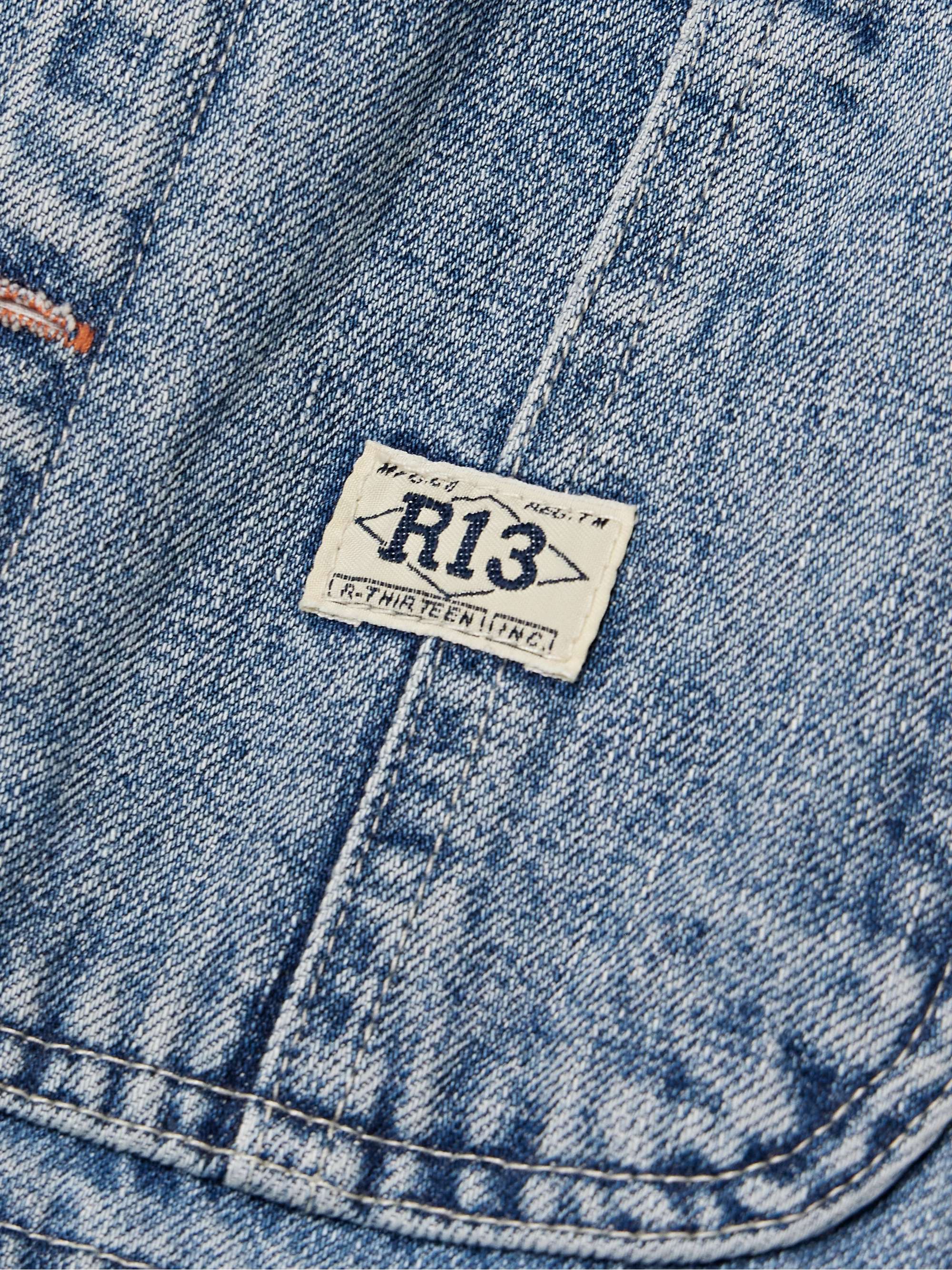 D'Arcy frayed denim overalls view