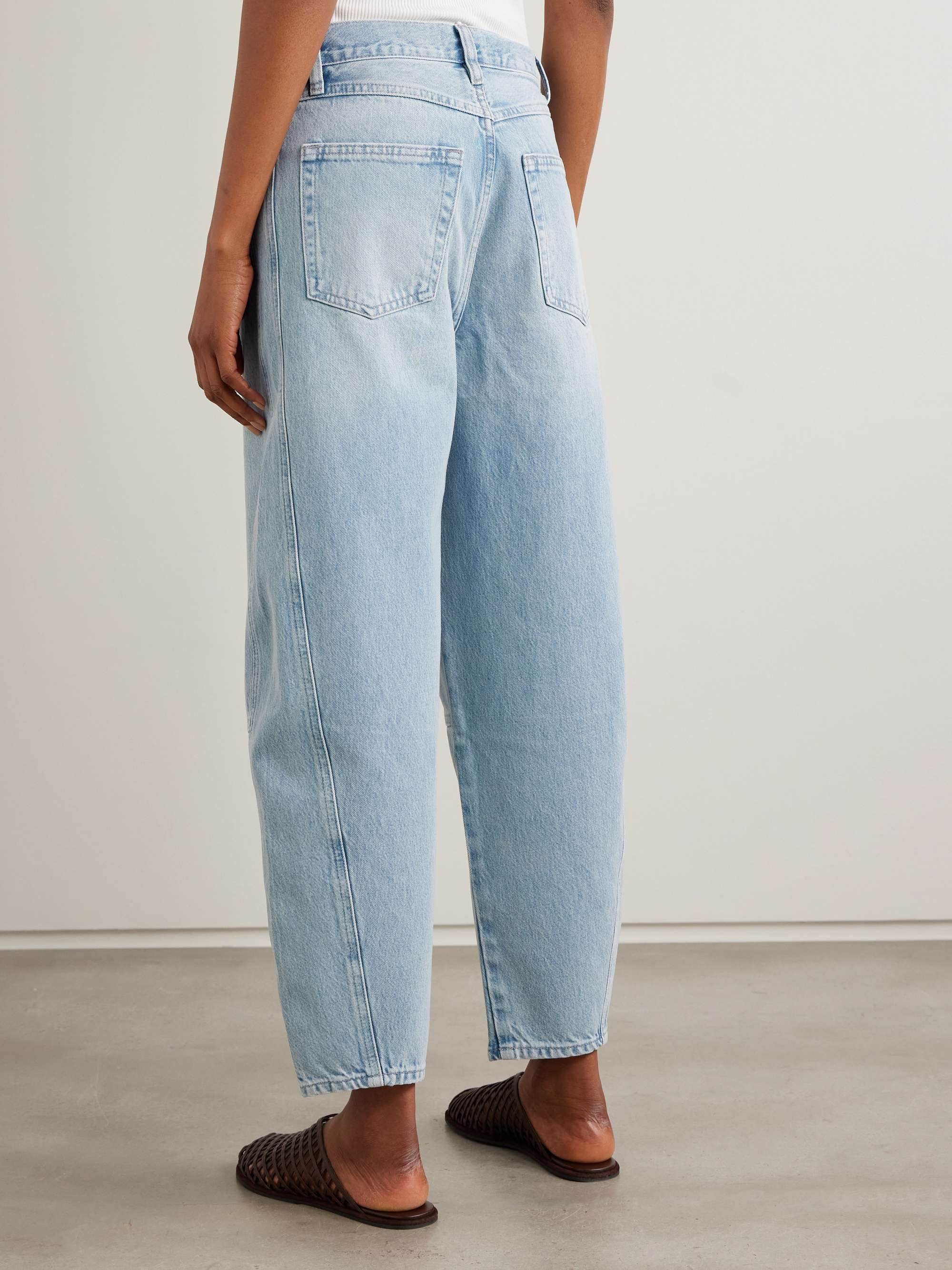 The Twisted paneled high-rise straight-leg jeans view