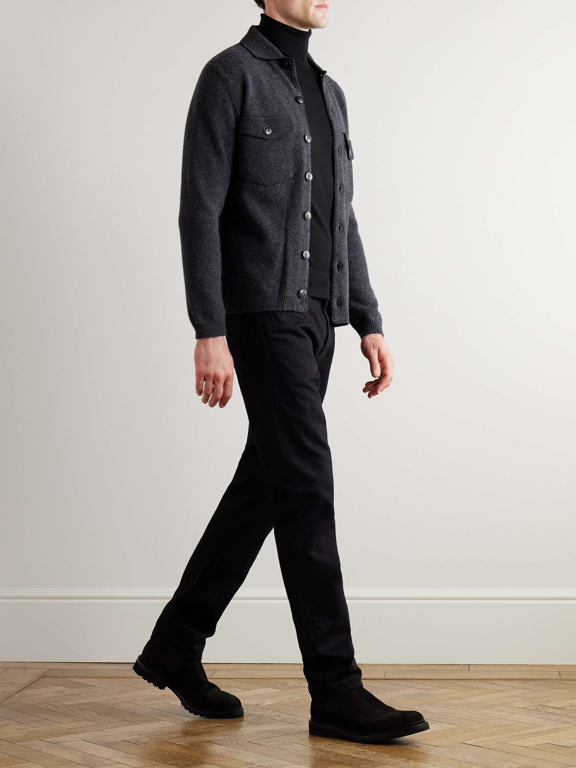 Cashmere, Wool and Silk-Blend Rollneck Sweater view