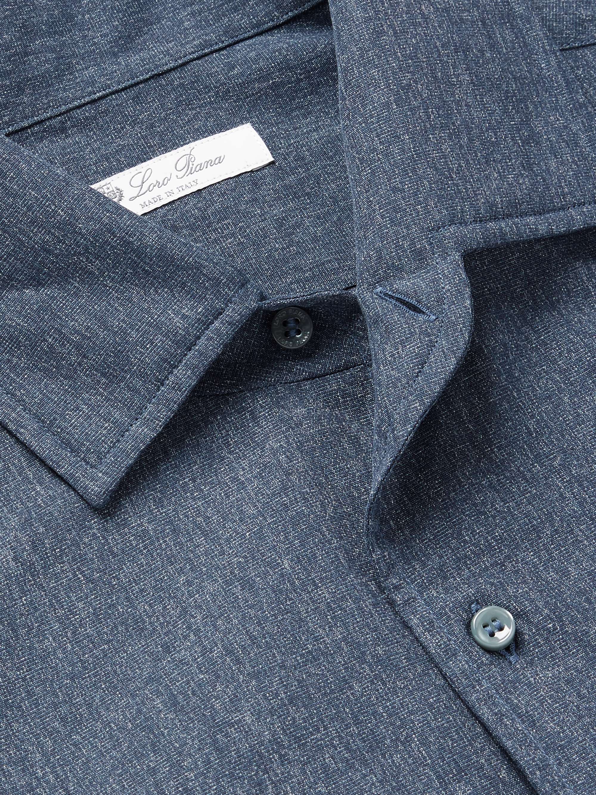 André Cotton and Silk-Blend Shirt view