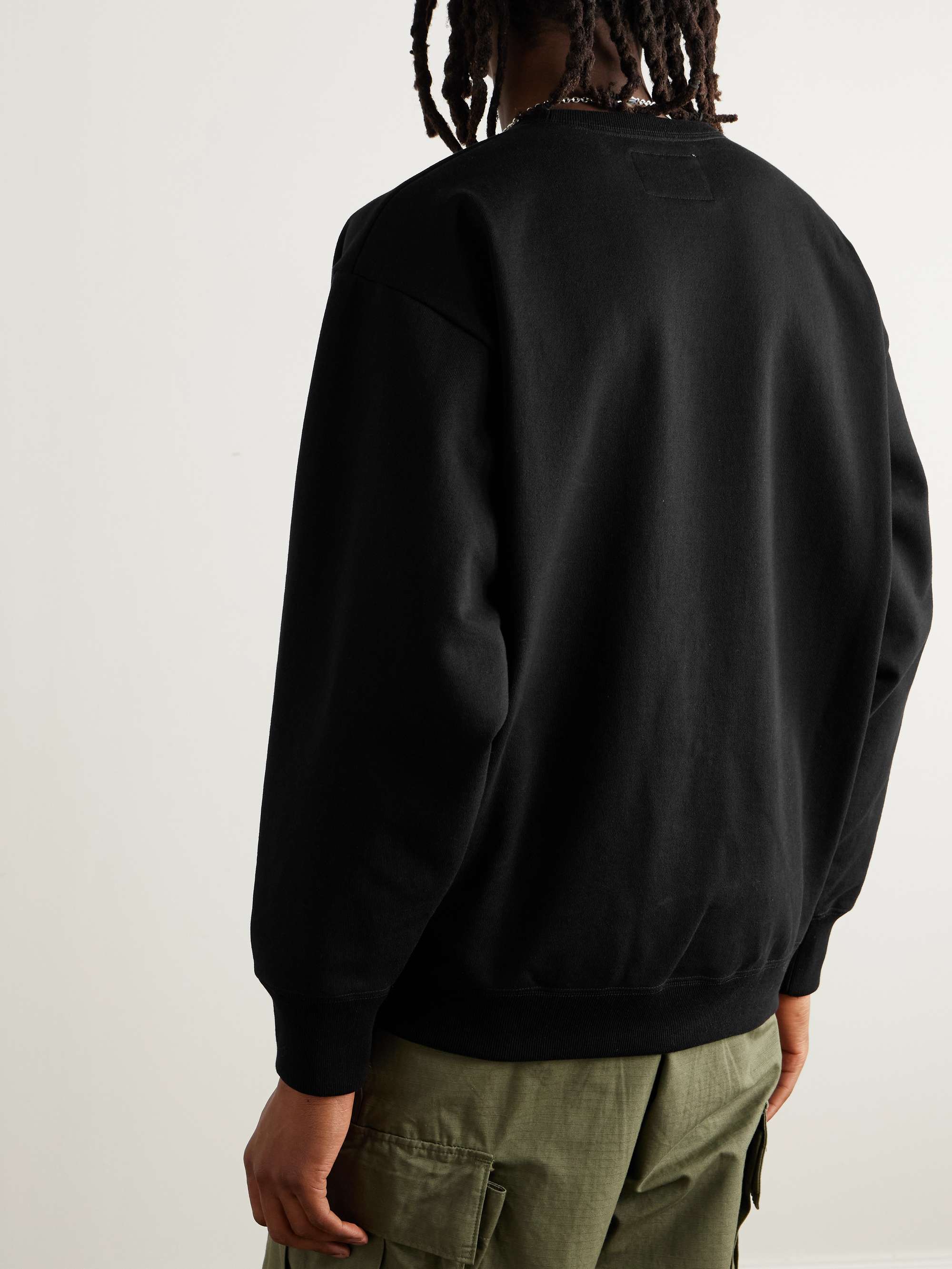 Academy Logo-Print Appliquéd Cotton-Jersey Sweatshirt view
