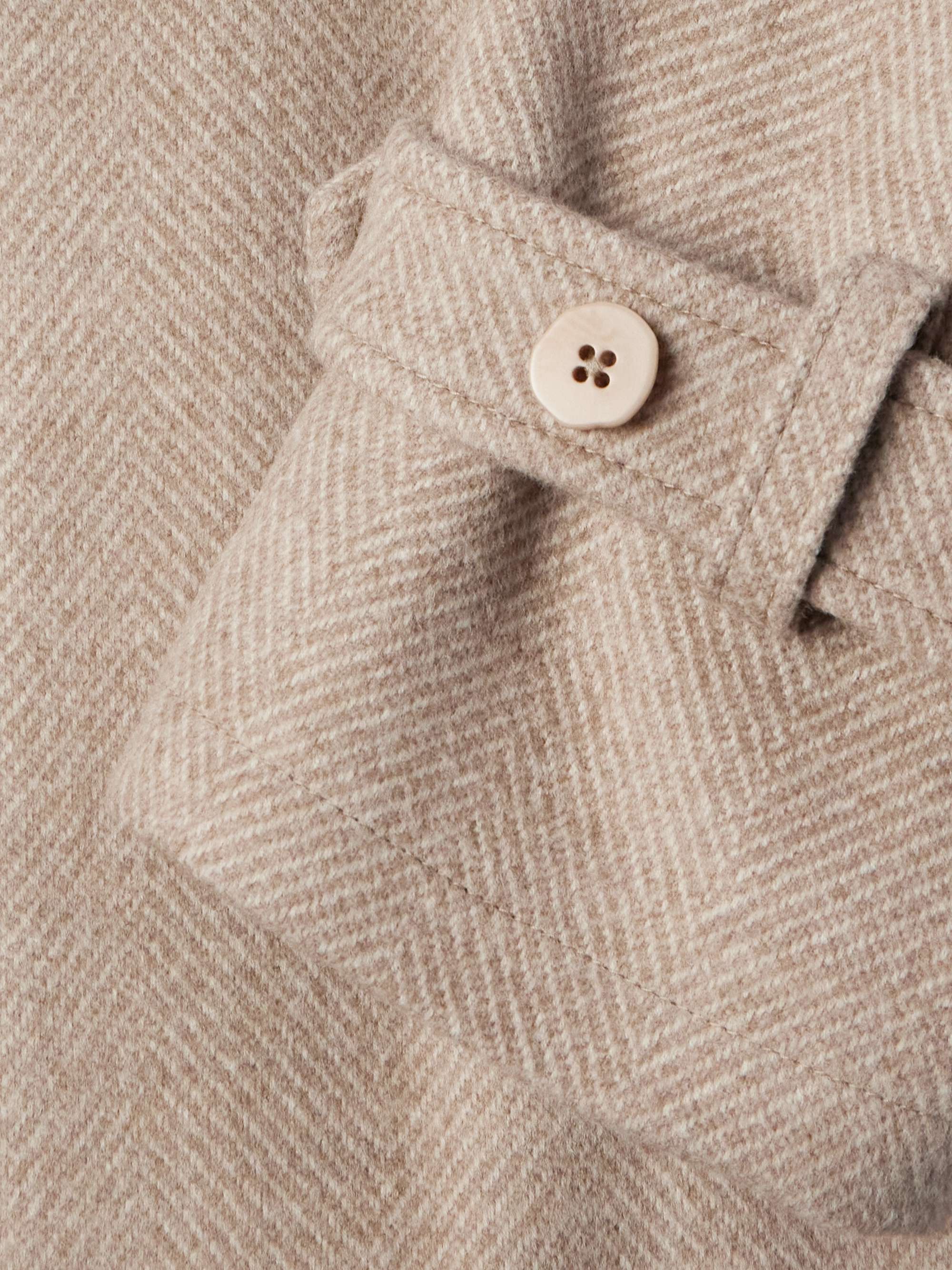 Belted Herringbone Wool Coat view