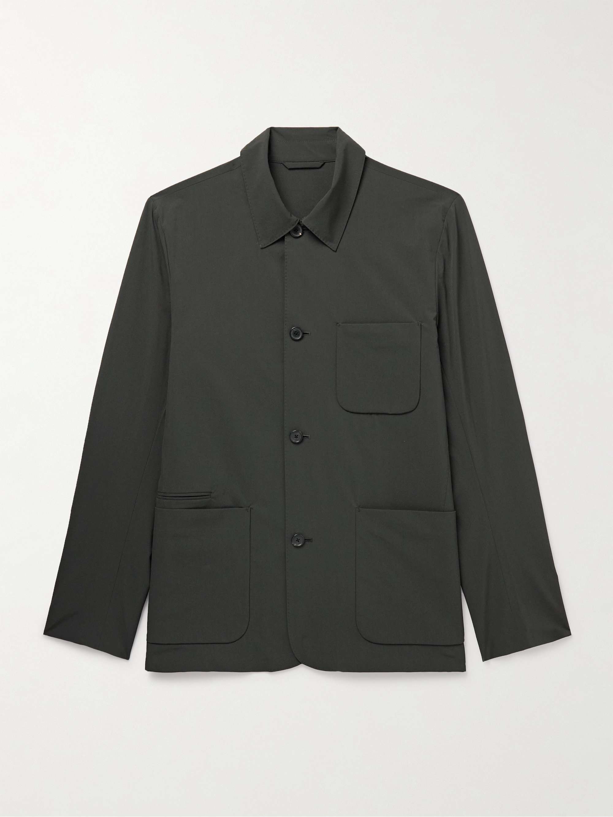 Stretch Recycled-Nylon Shirt Jacket view