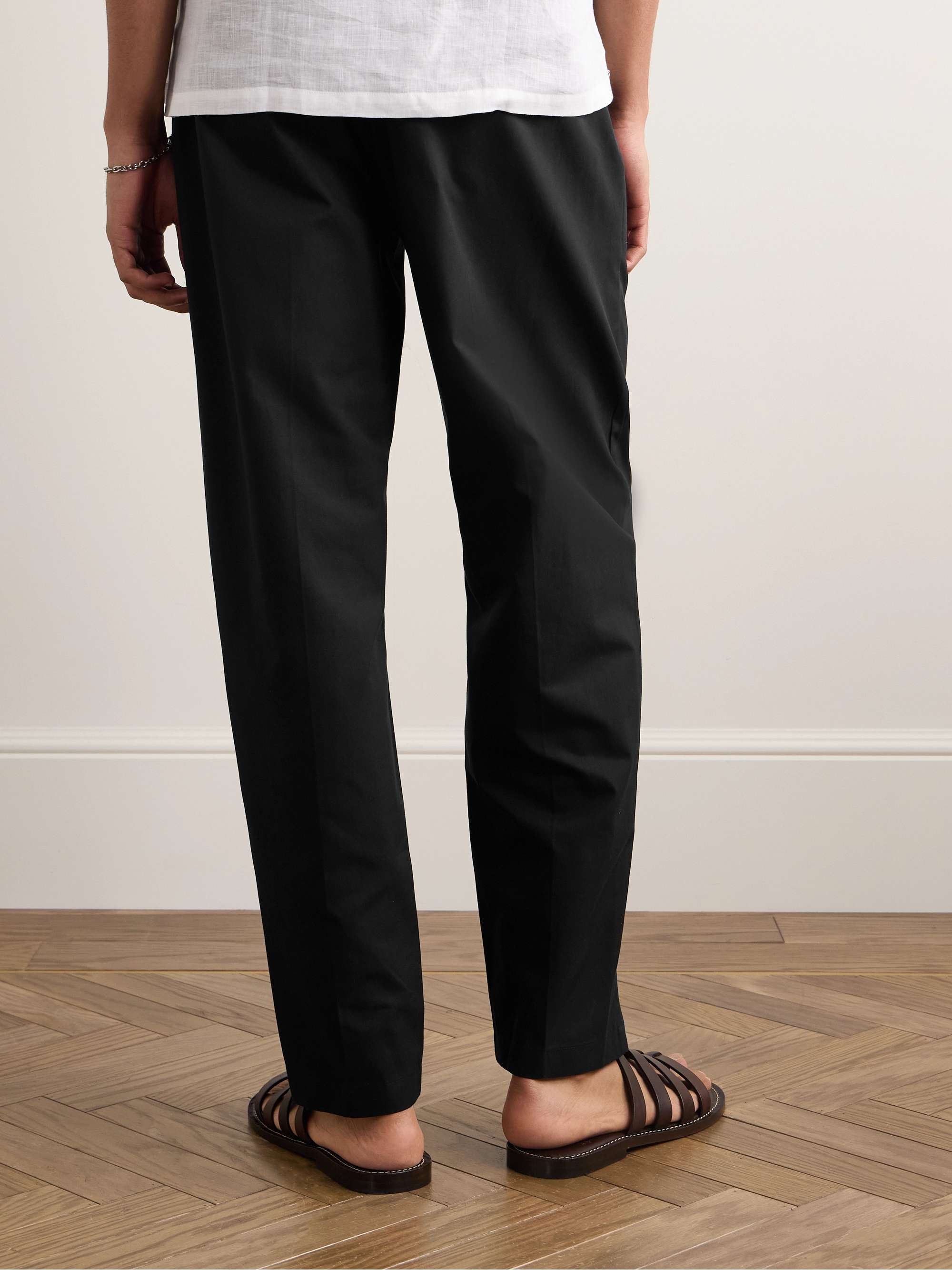 Lawrence Tapered Cotton-Blend Twill Trousers view