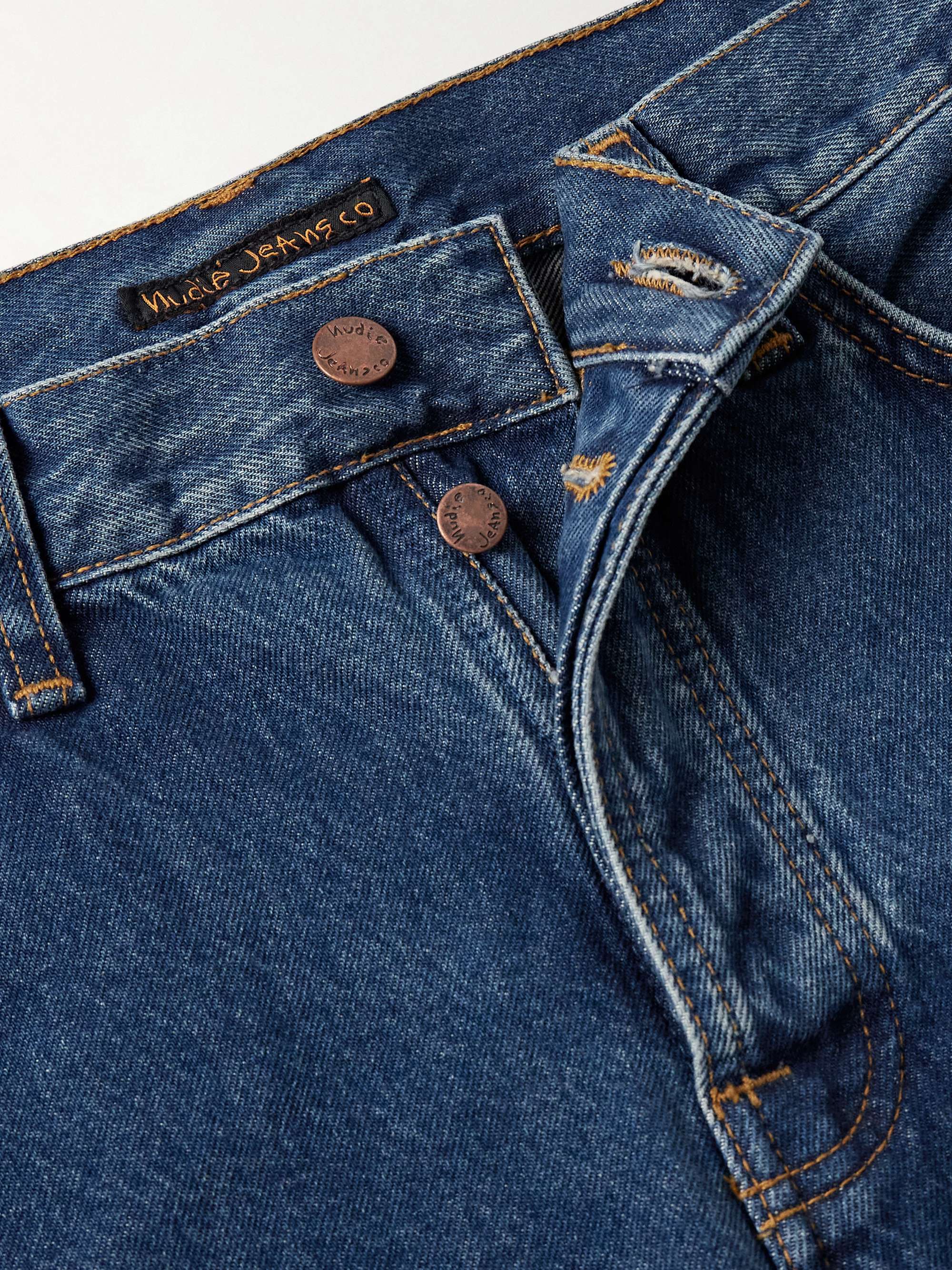 Seth Straight-Leg Stone-Washed Organic Denim Shorts view