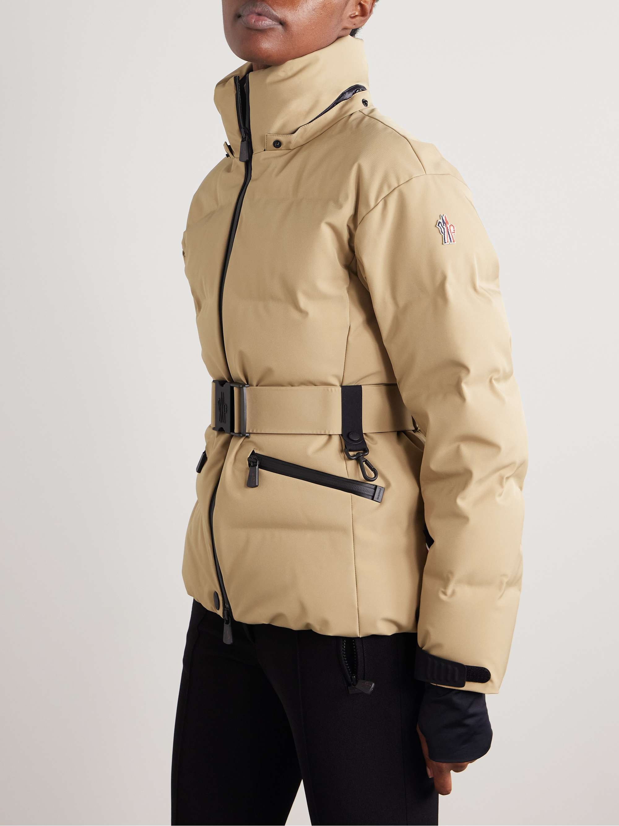 Tolima belted hooded quilted down ski jacket view