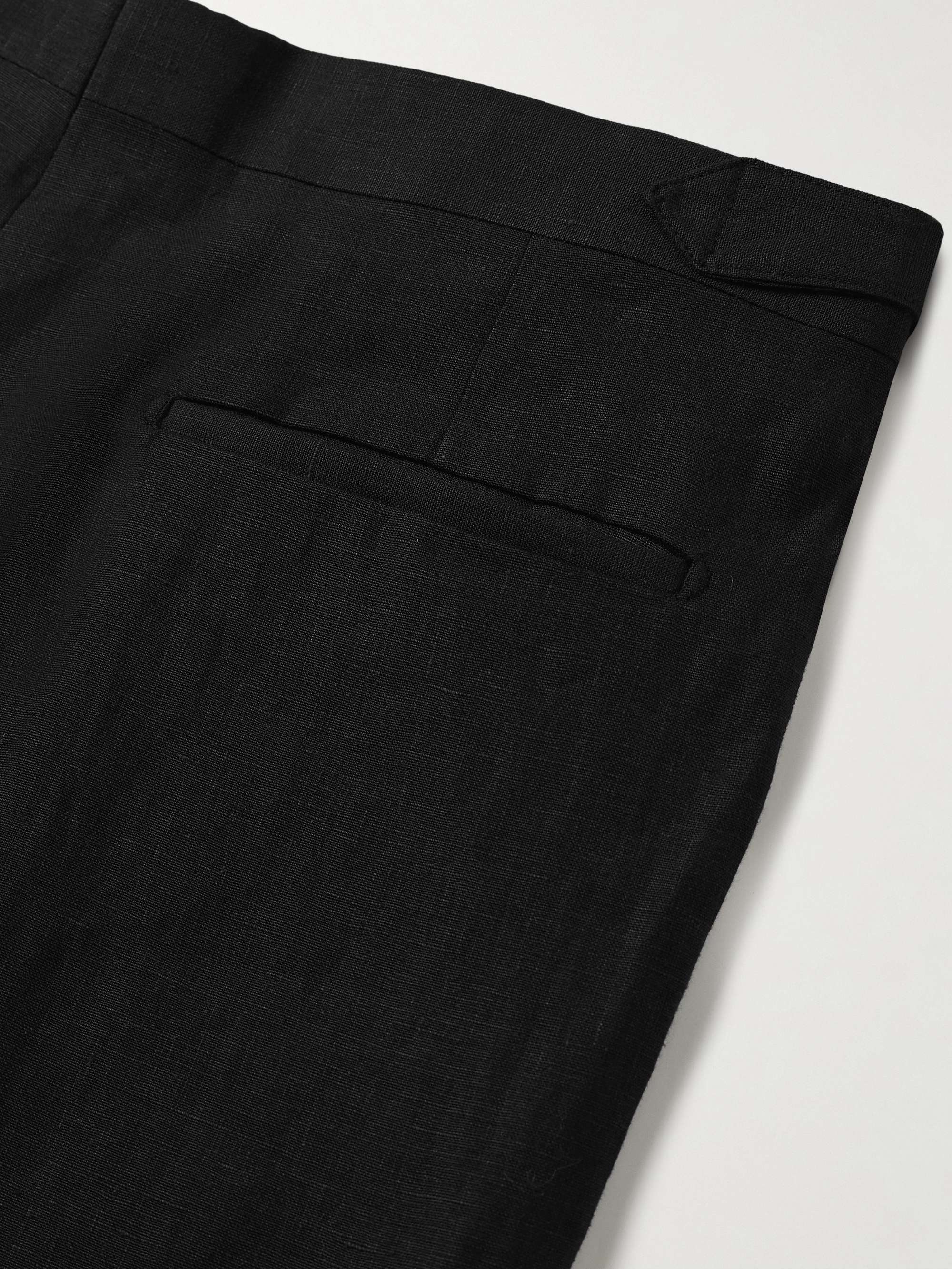 Slim-Fit Linen Tuxedo Trousers view