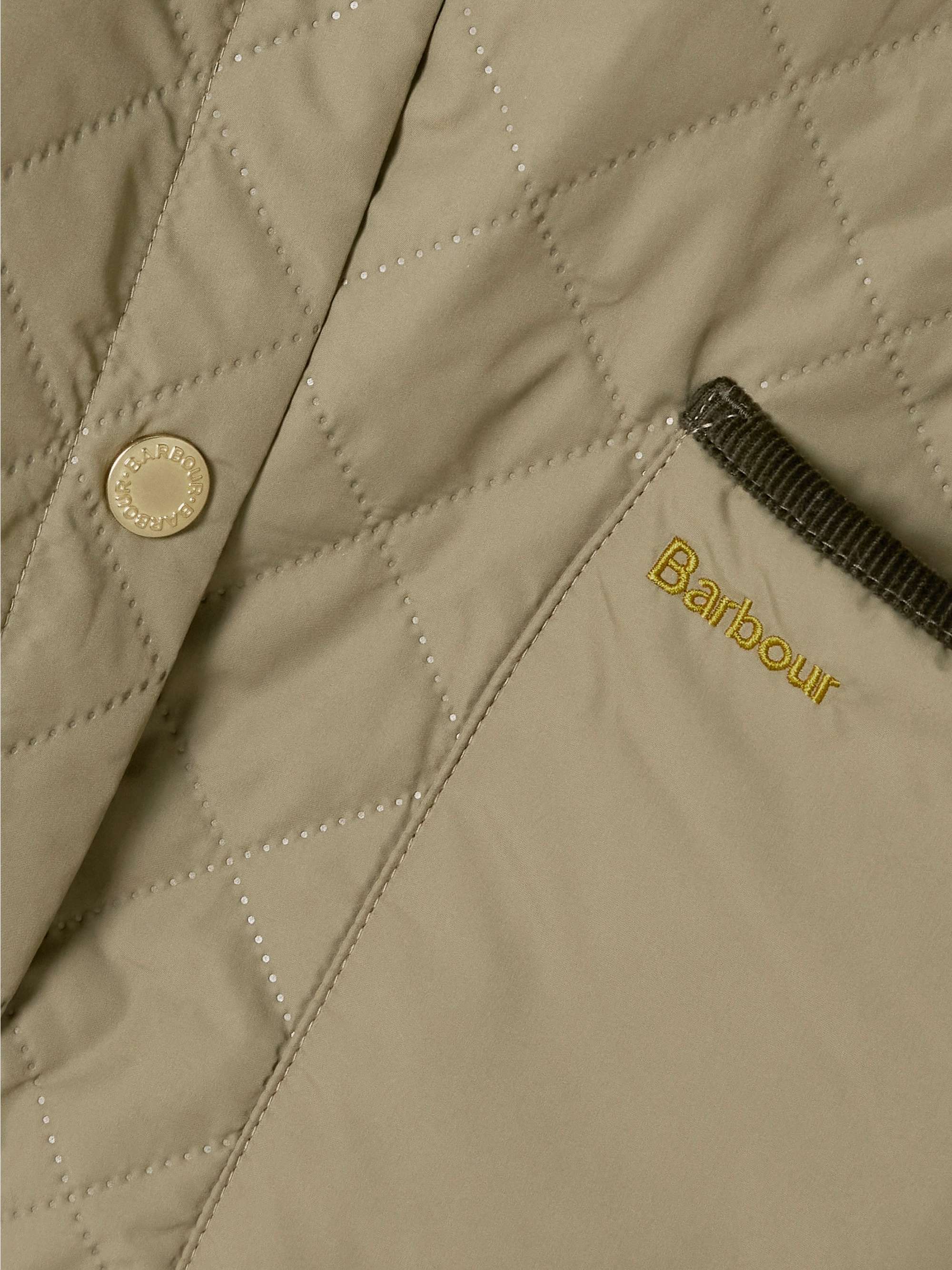 Anise corduroy-trimmed cropped quilted shell jacket view