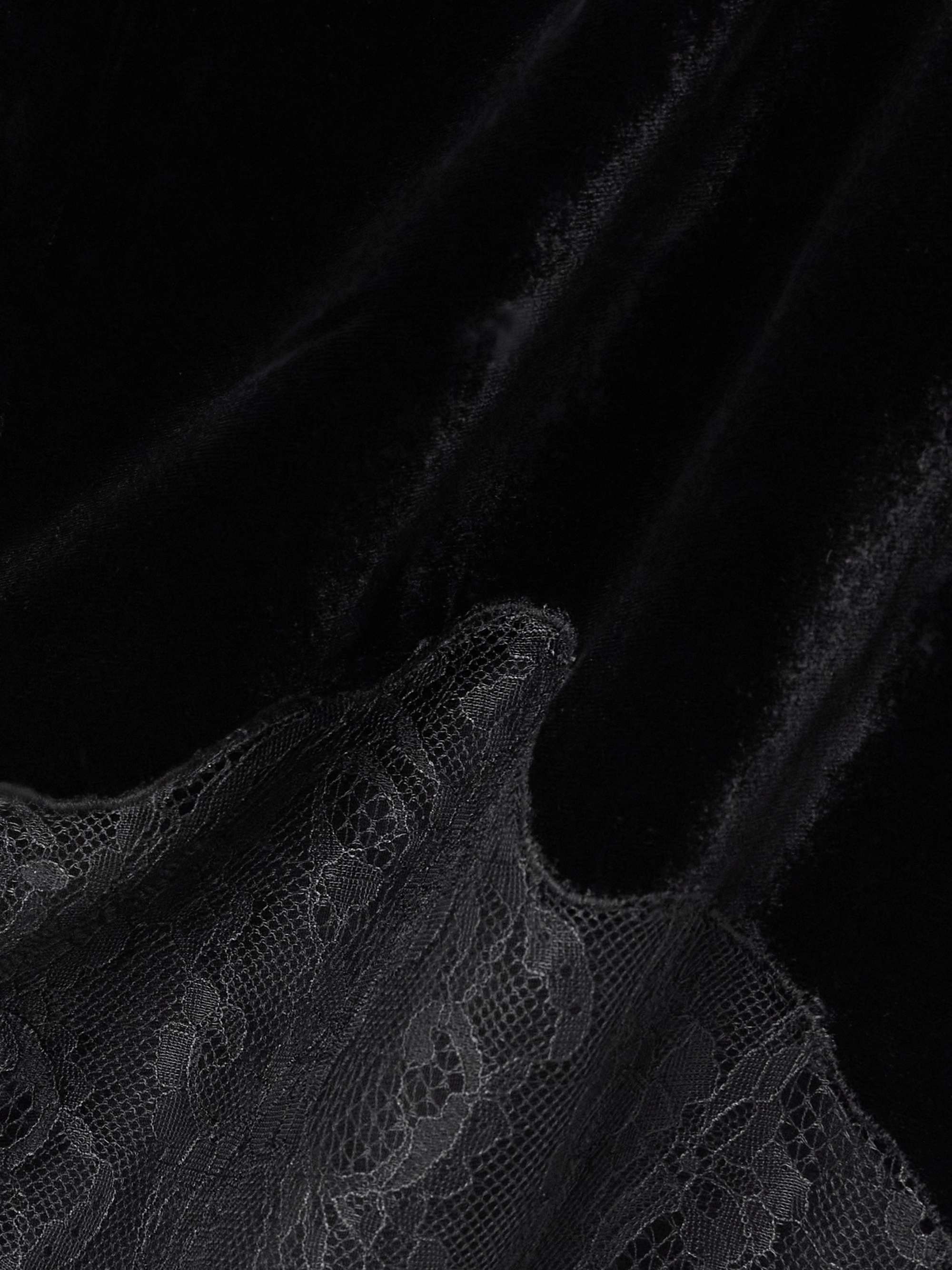 Velvet and lace midi skirt view