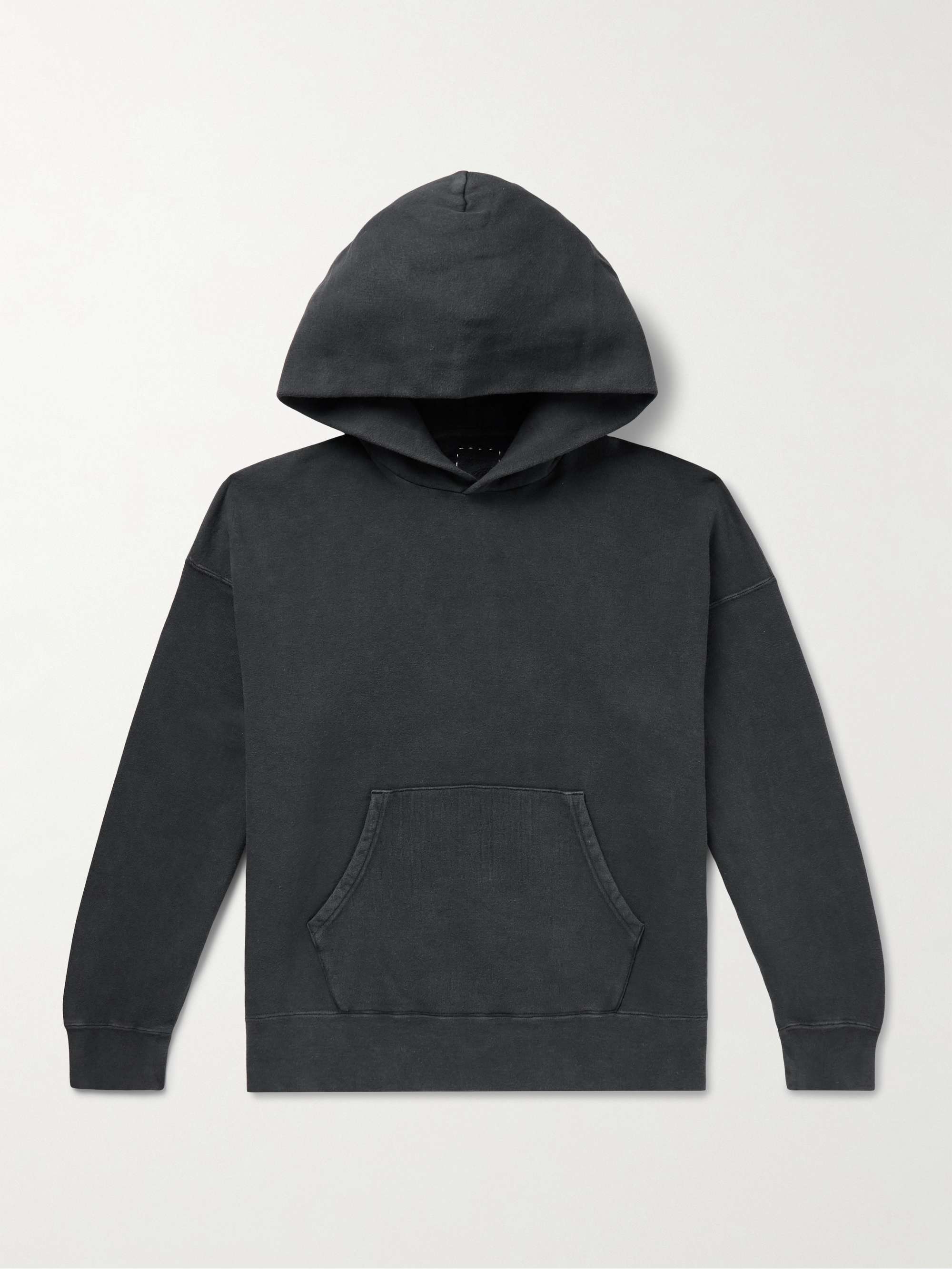 Jumbo Garment-Dyed Cotton-Blend Jersey Hoodie view