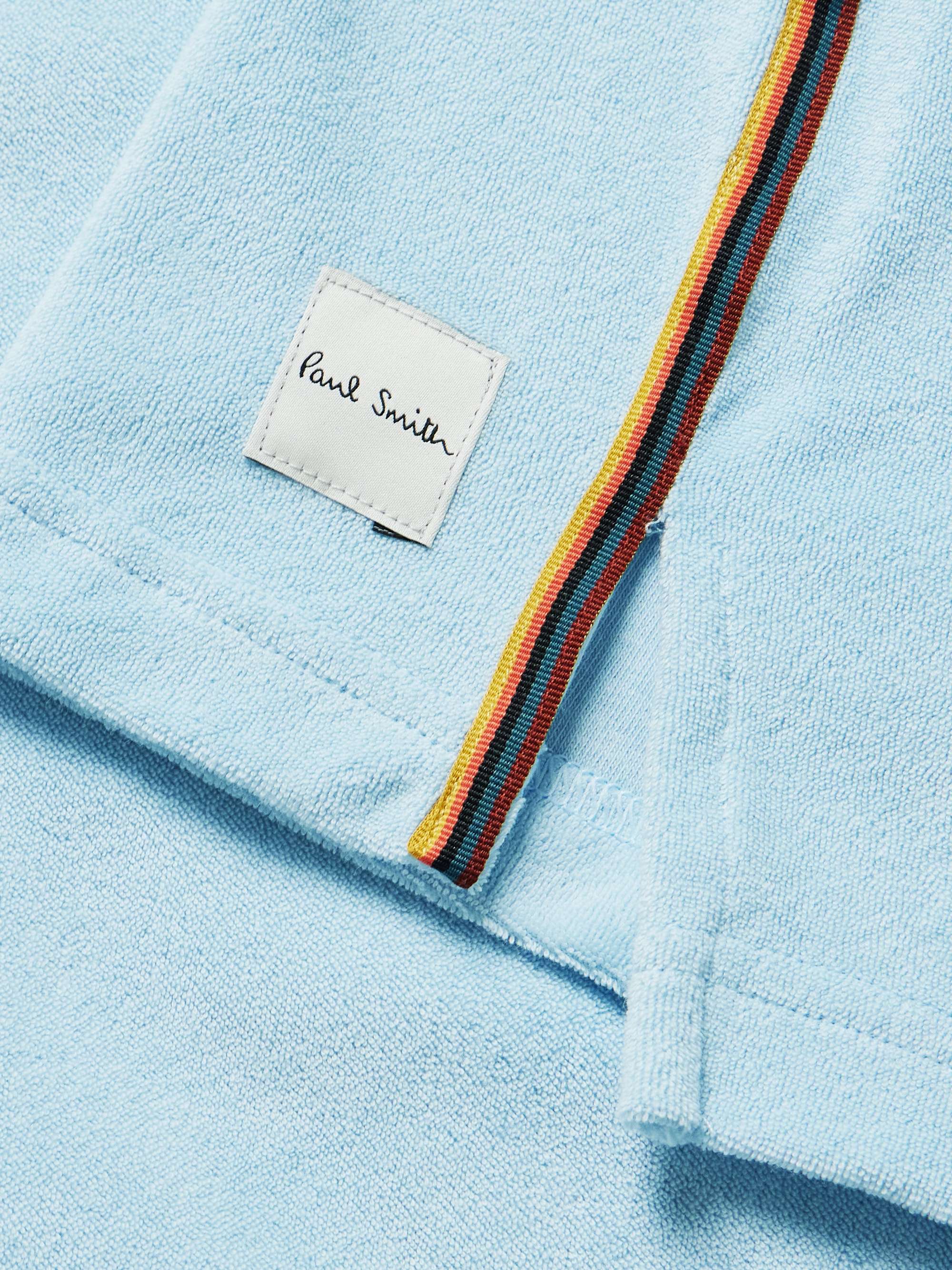 Webbing-Trimmed Cotton-Blend Terry Polo Shirt view