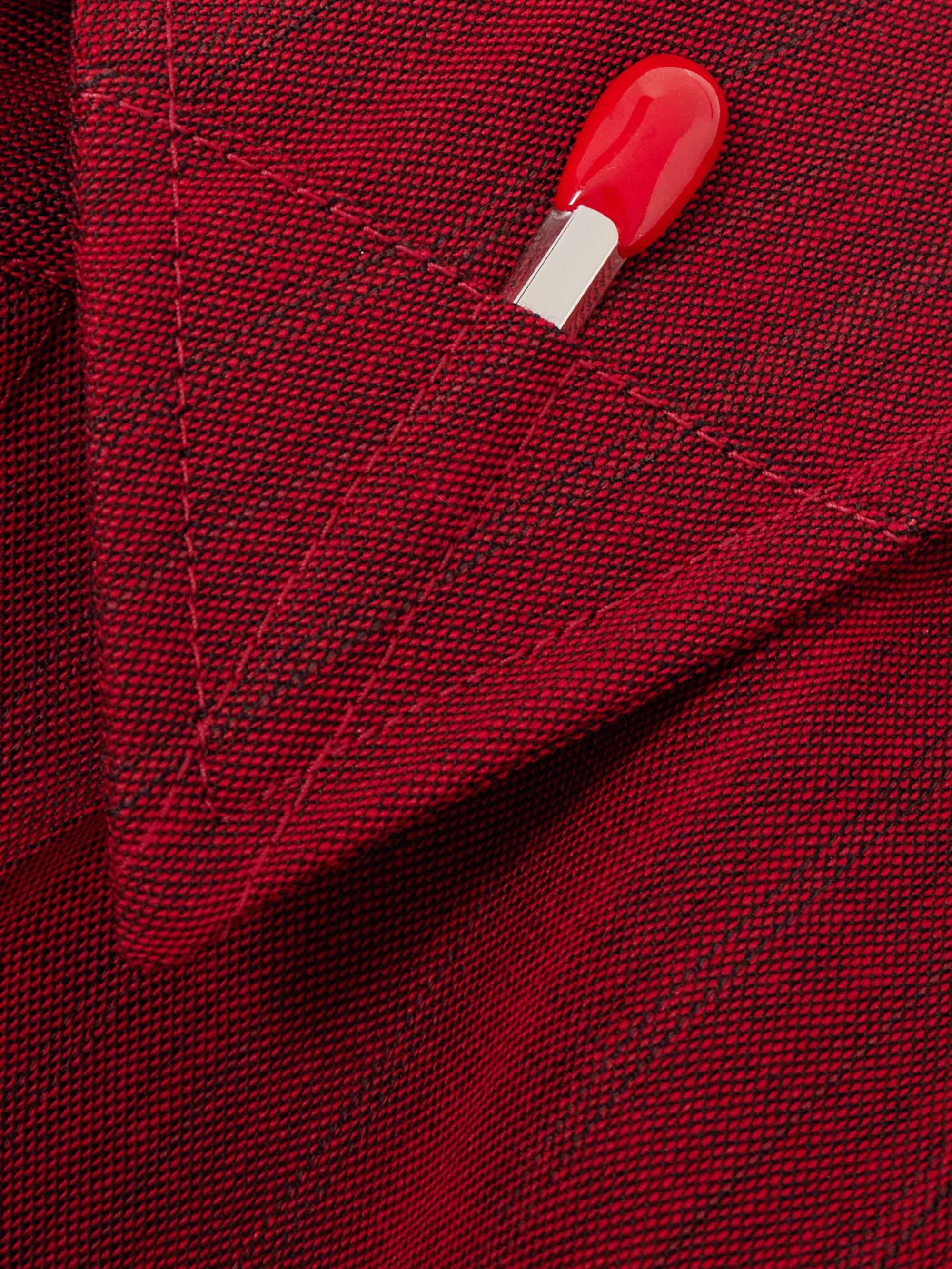 Embellished striped wool-blend shirt view