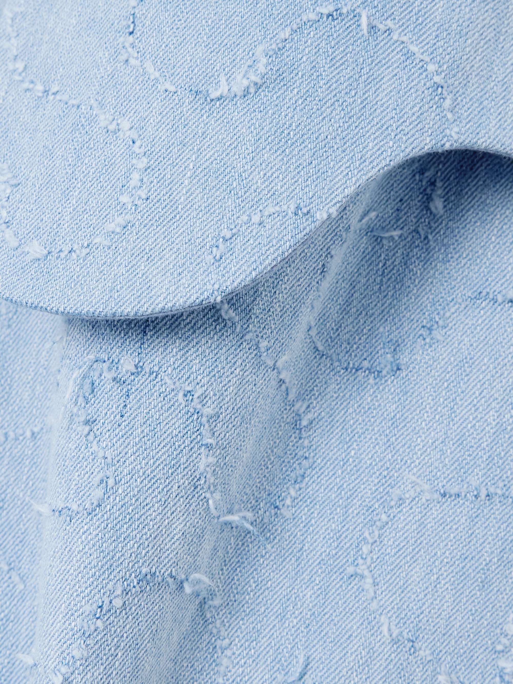 Laetitia frayed denim midi dress view