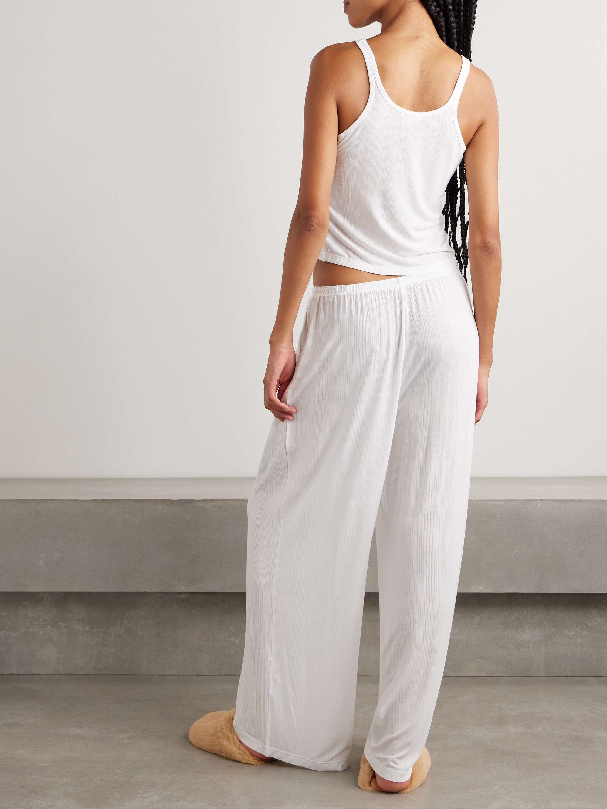 Dreamy ribbed stretch-TENCEL™ Modal jersey pajama set view