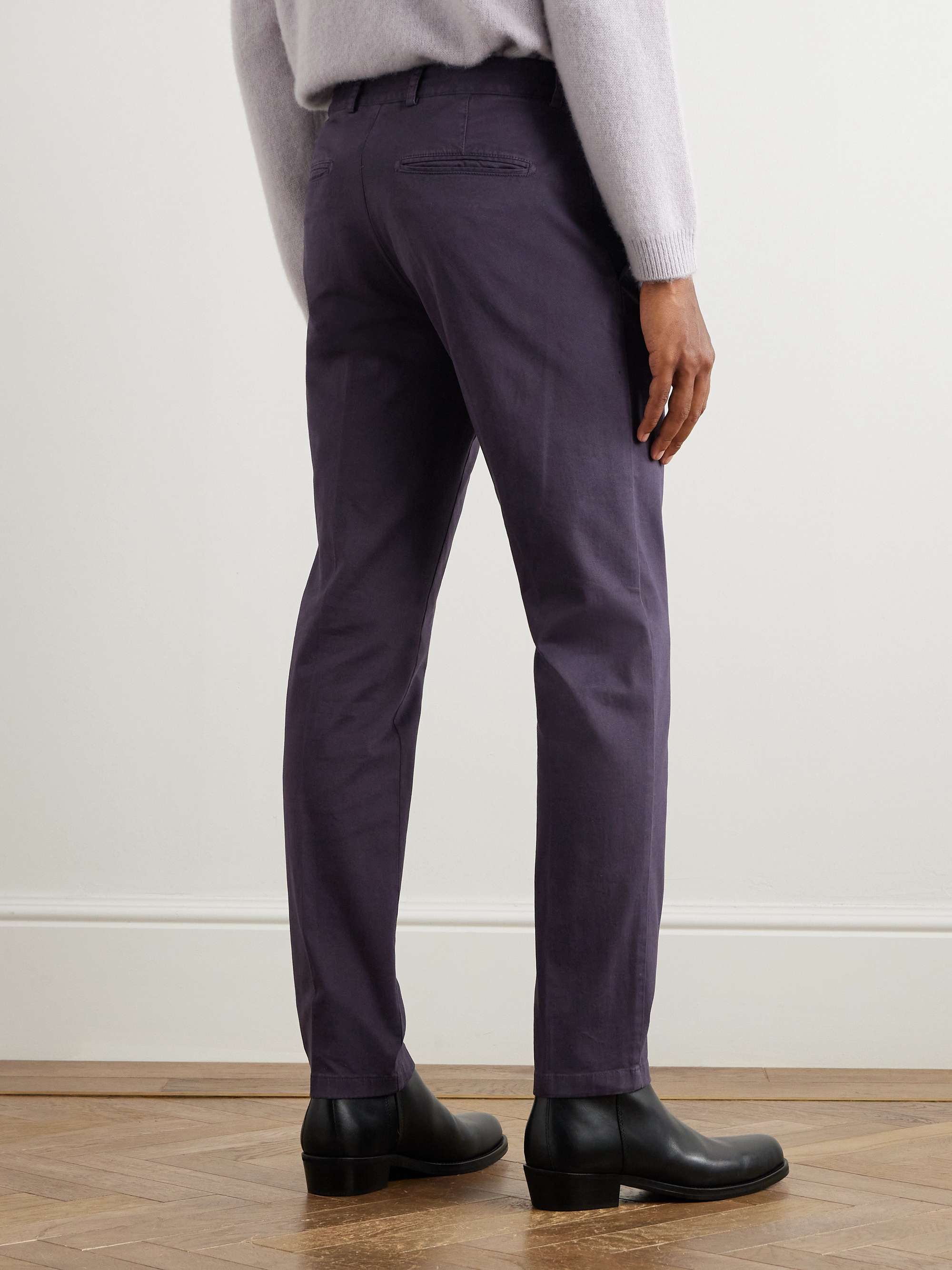 Jagger Tapered Cotton-Blend Twill Trousers view