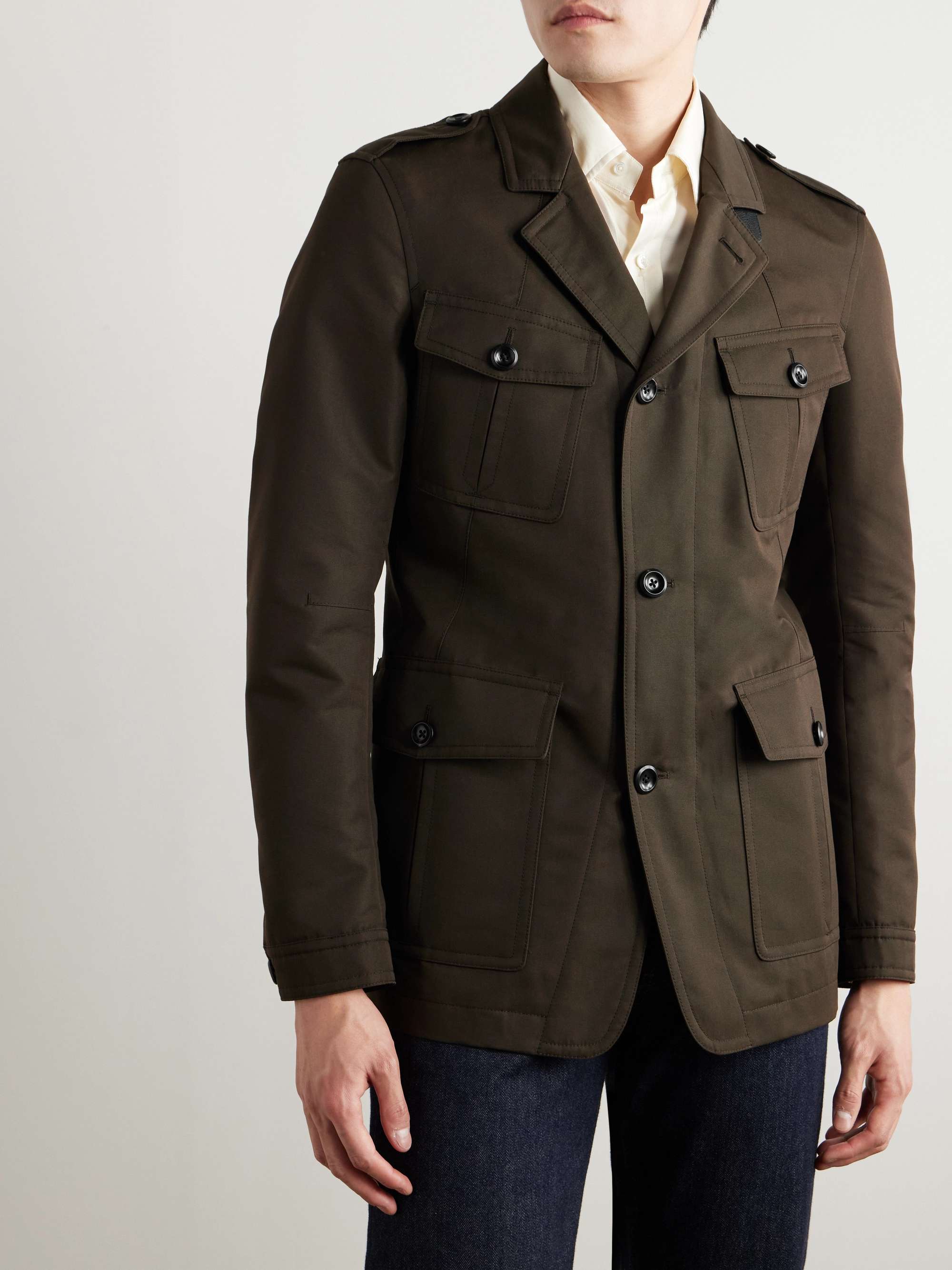 Cotton-Blend Twill Field Jacket view