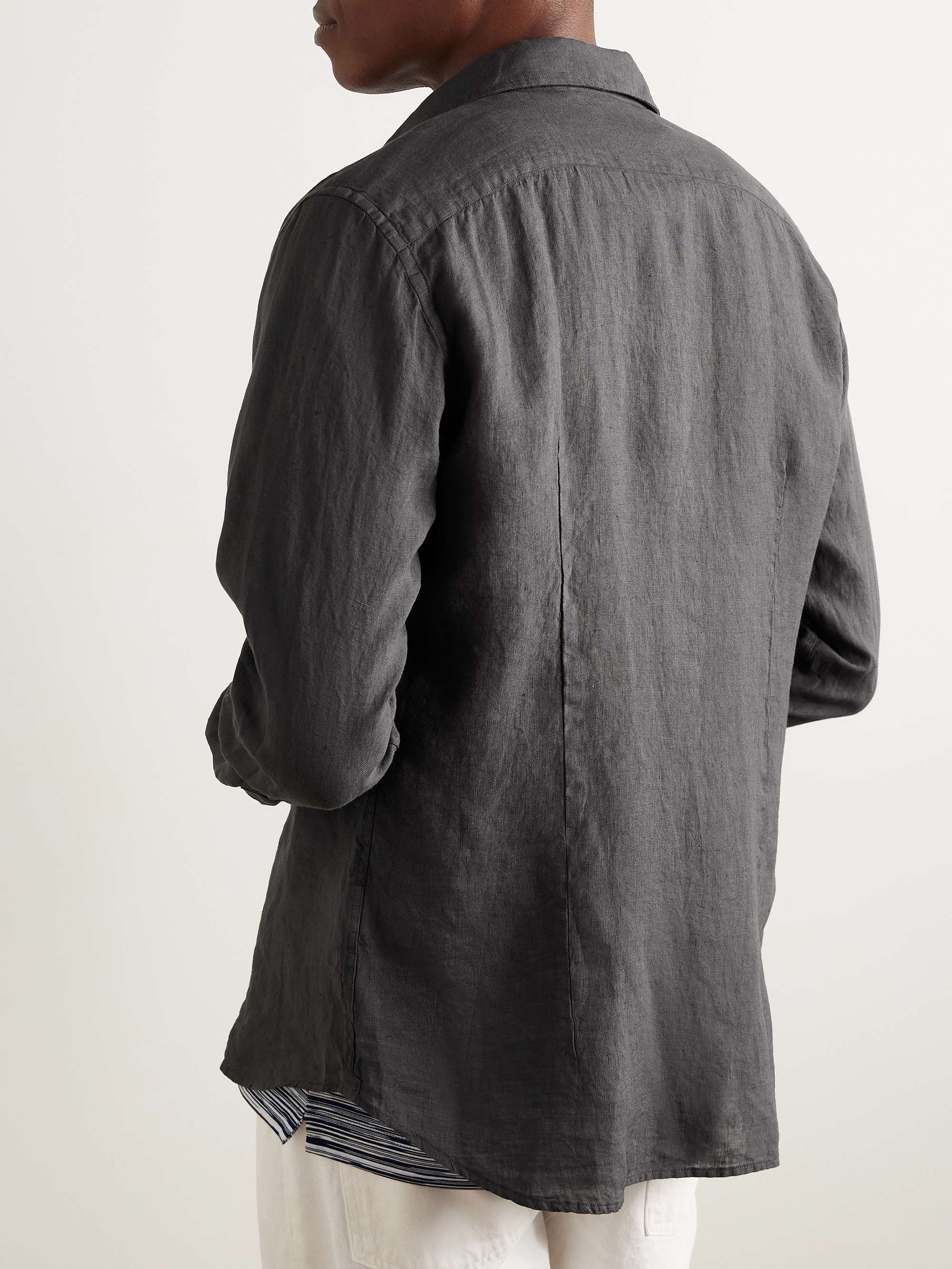 Mercer Slim-Fit Garment-Dyed Linen Shirt view