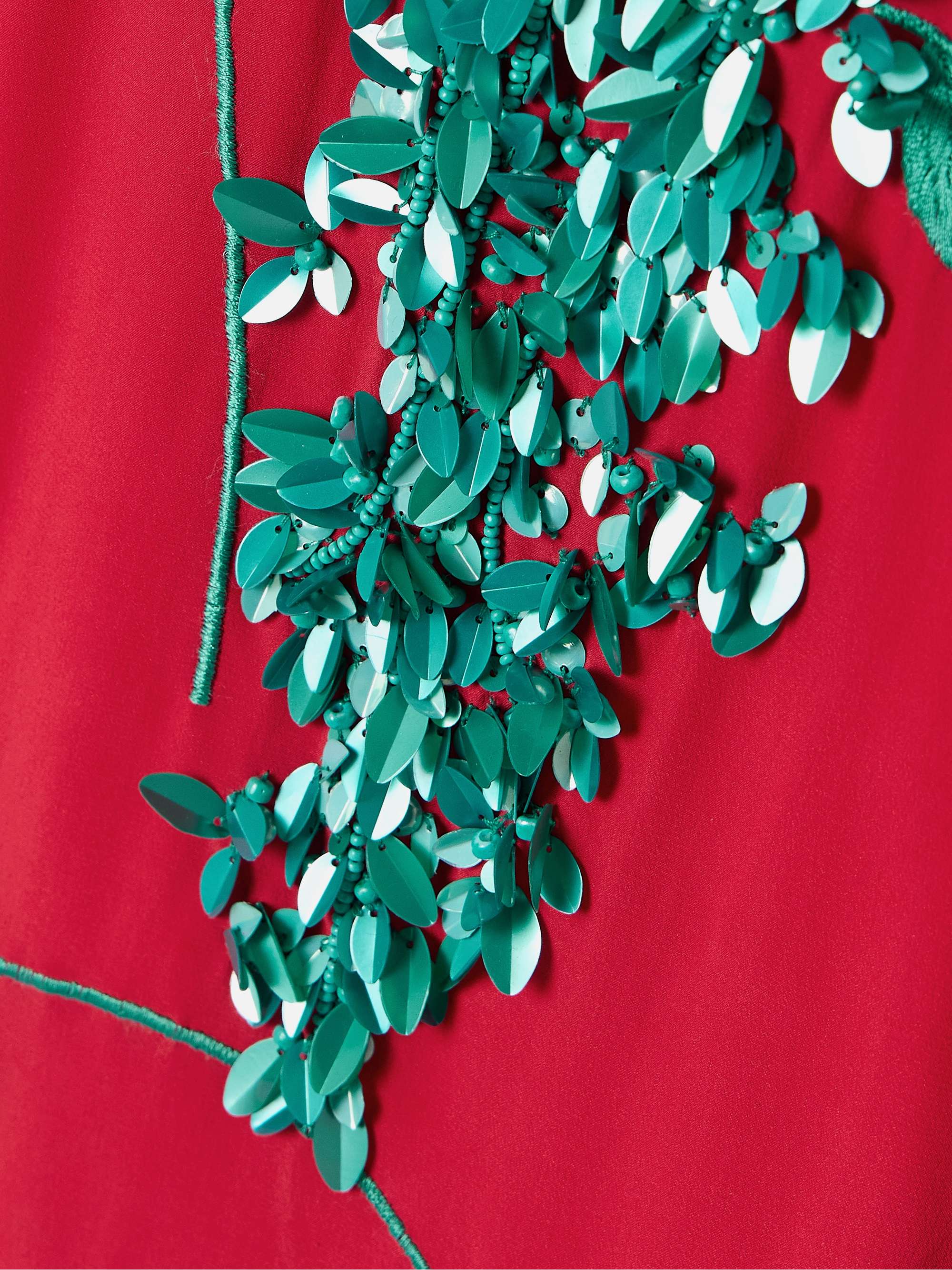 Harry embellished embroidered silk crepe de chine midi dress view