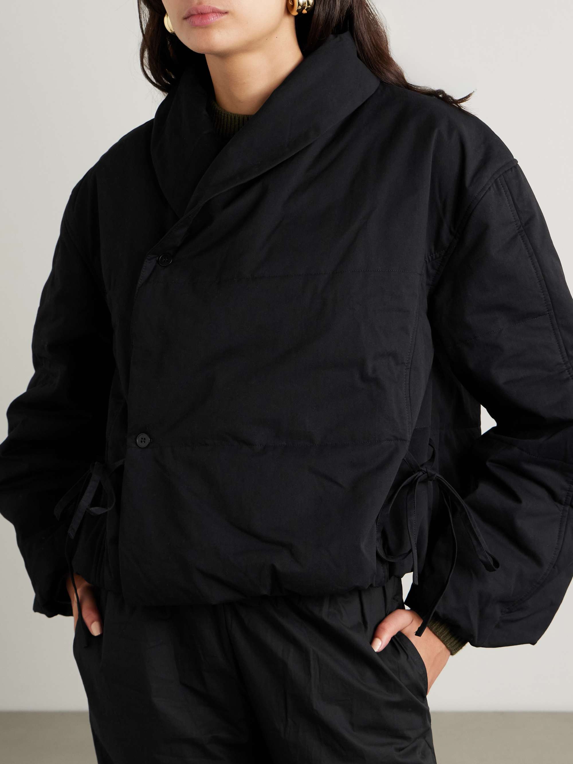 Bubble padded organic cotton-twill jacket view