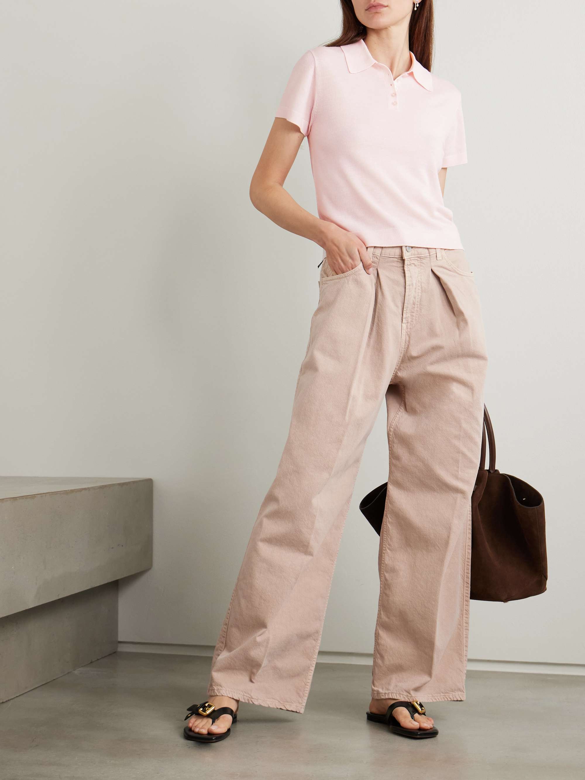 James merino wool polo shirt view