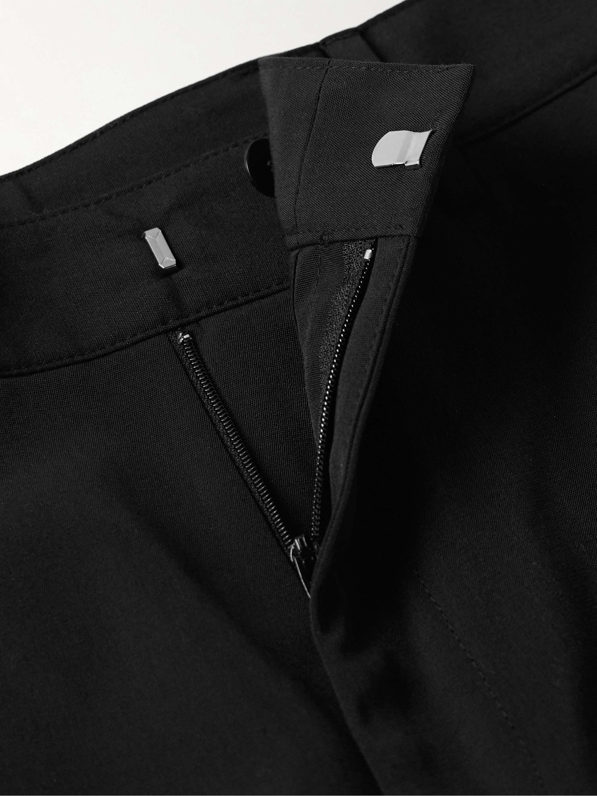 Pilos Slim-Fit Straight-Leg Crepe Trousers view