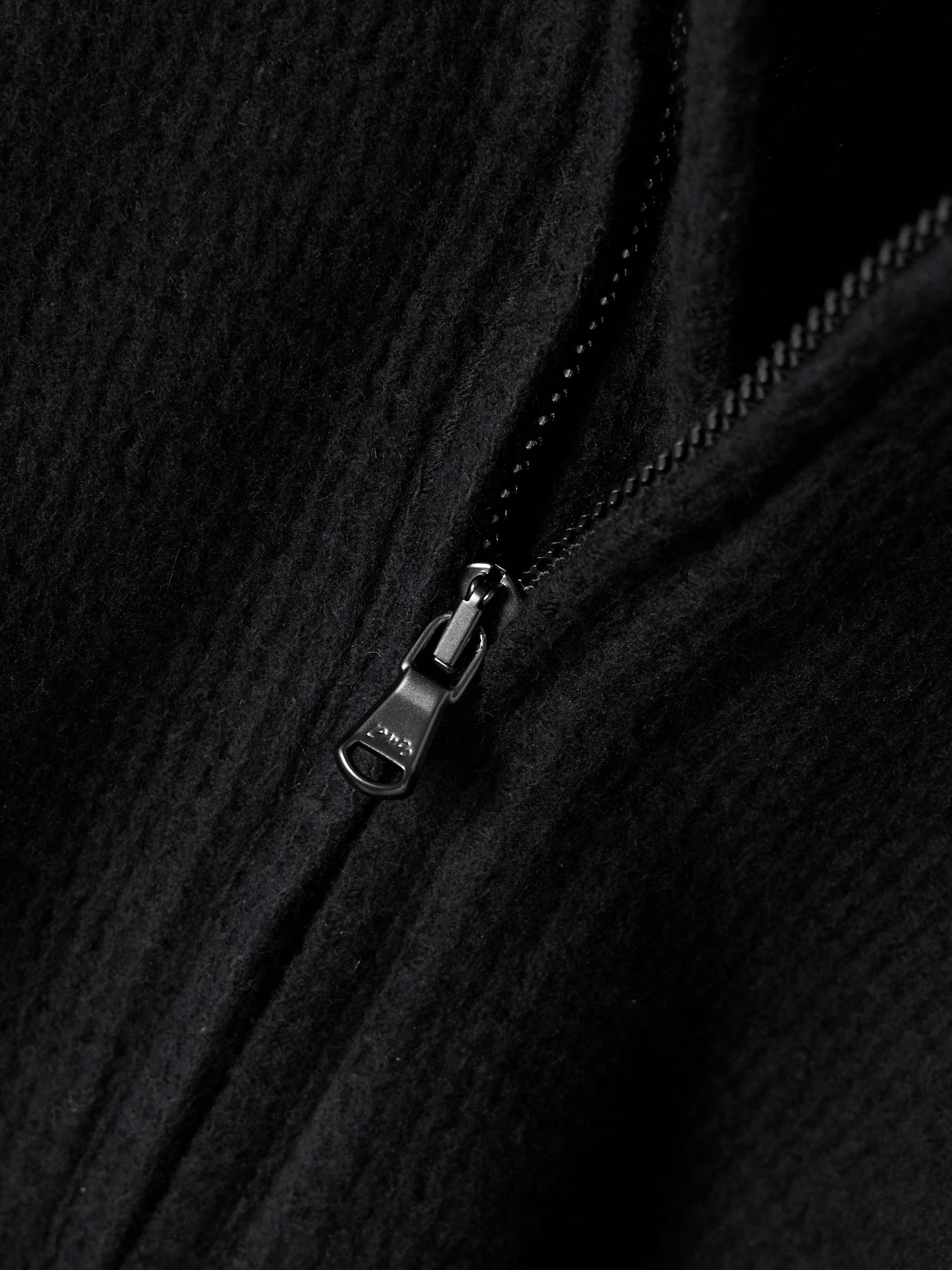 Brushed cotton and cashmere-blend half-zip sweatshirt view