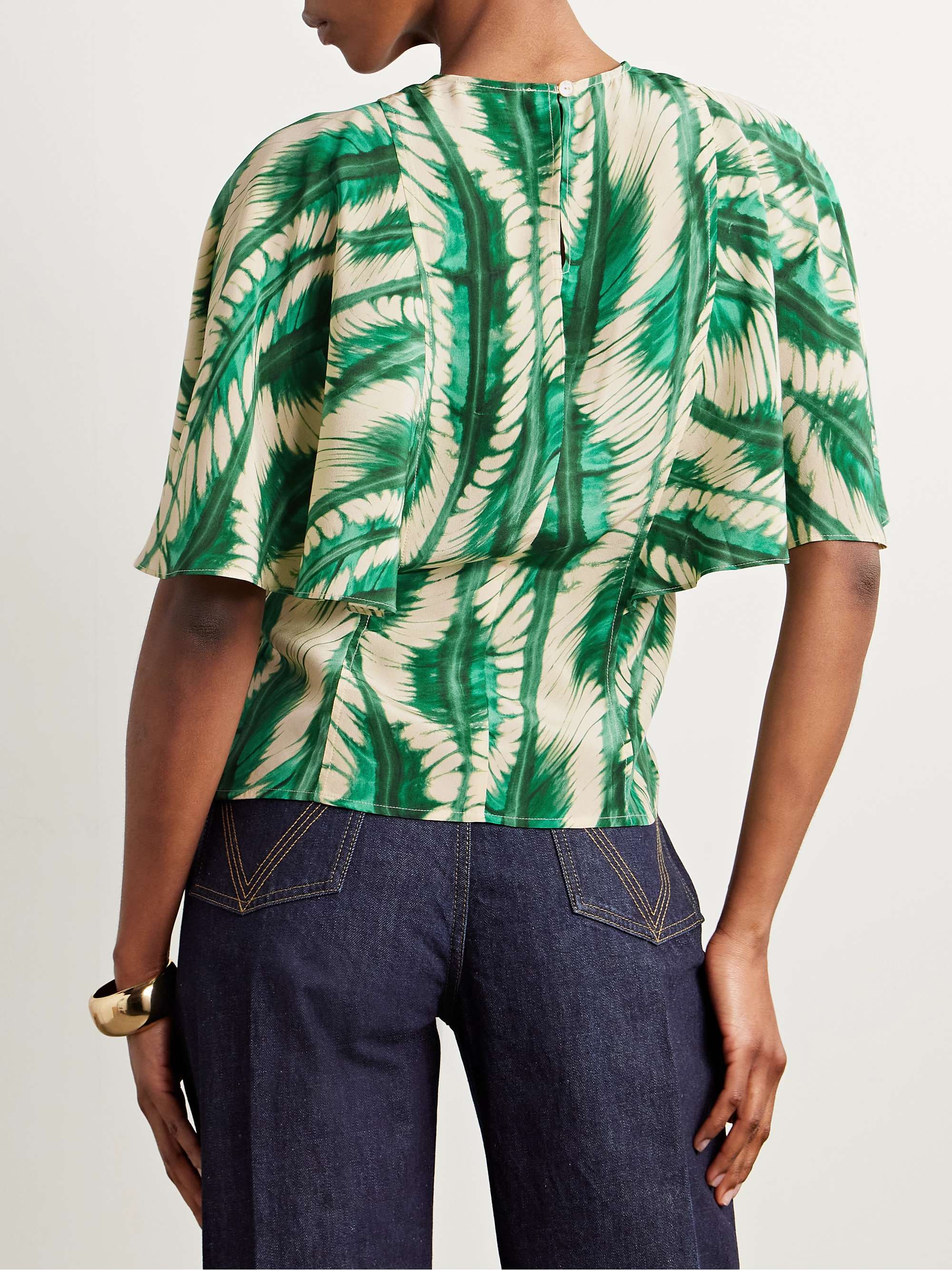 Ada printed silk top view