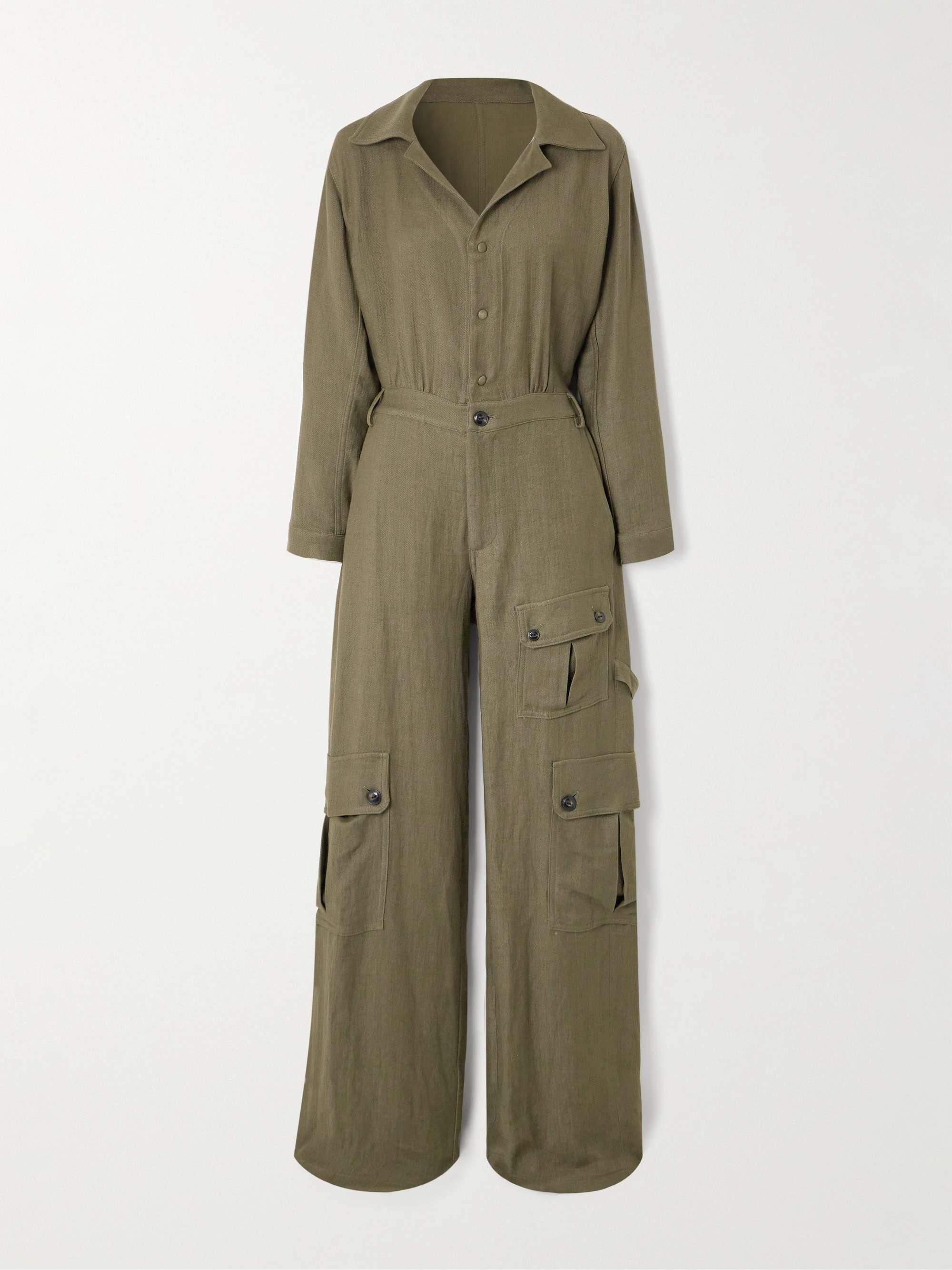 Woven cargo jumpsuit view