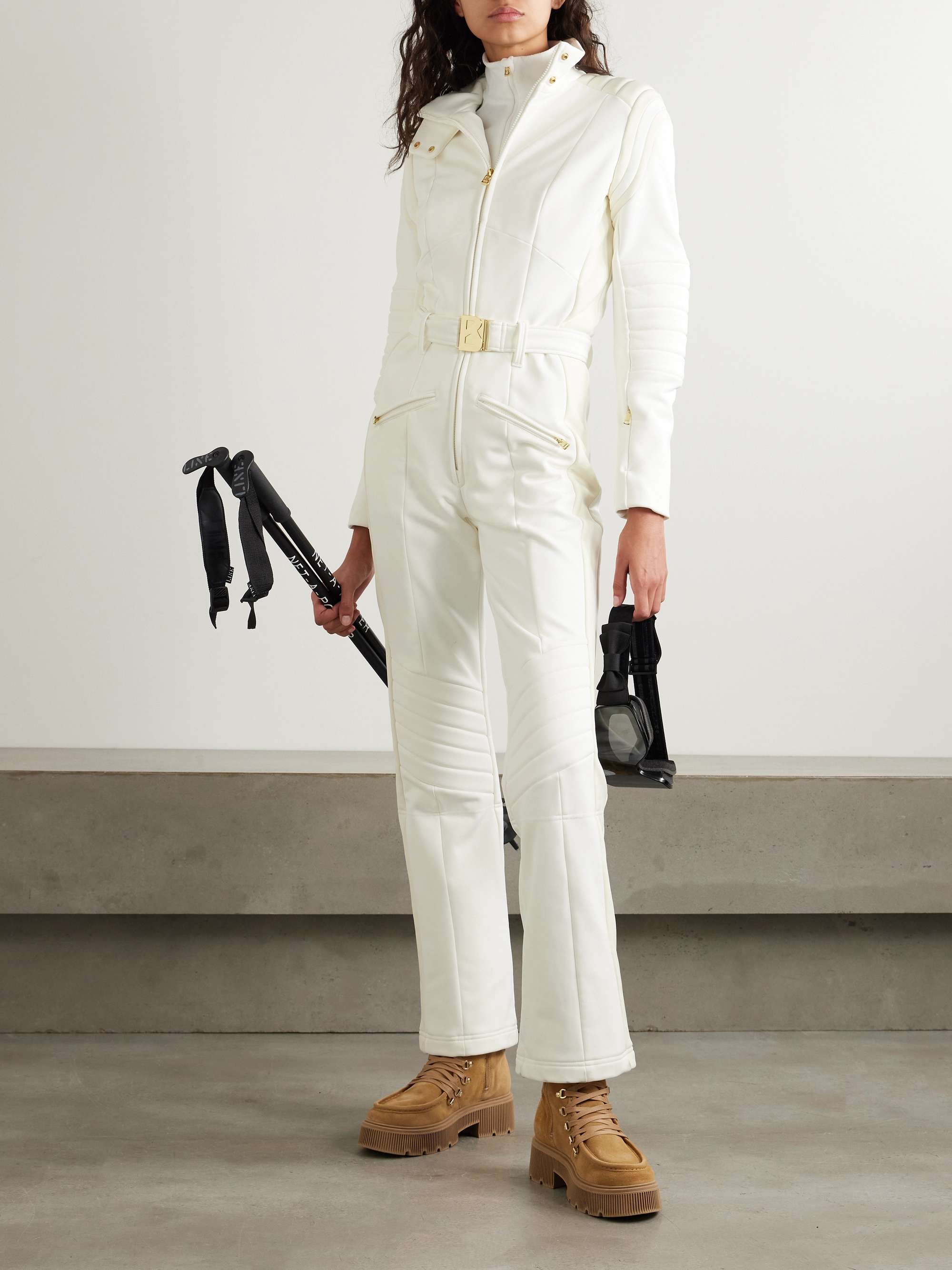 Jani belted paneled ski suit view