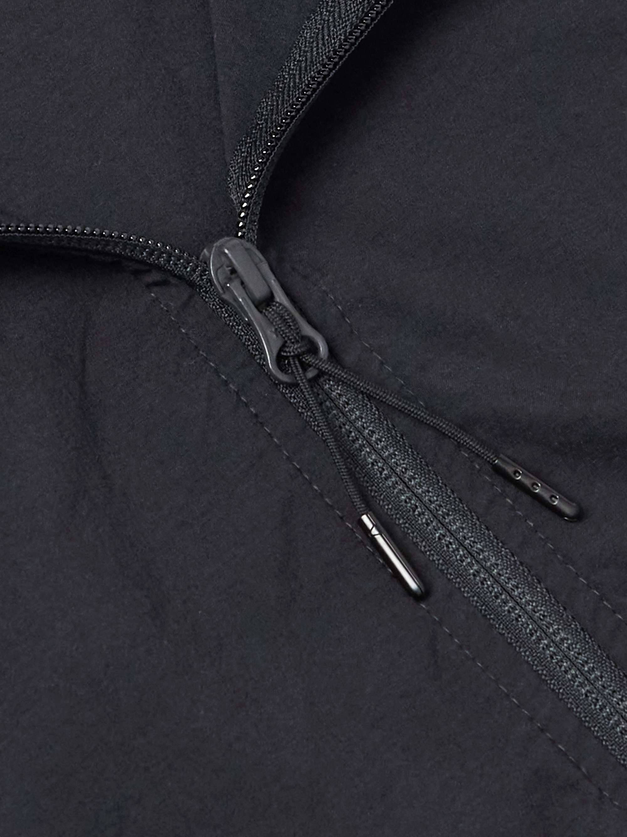 Logo-Print Stretch-Shell Hooded Zip-Up Jacket view