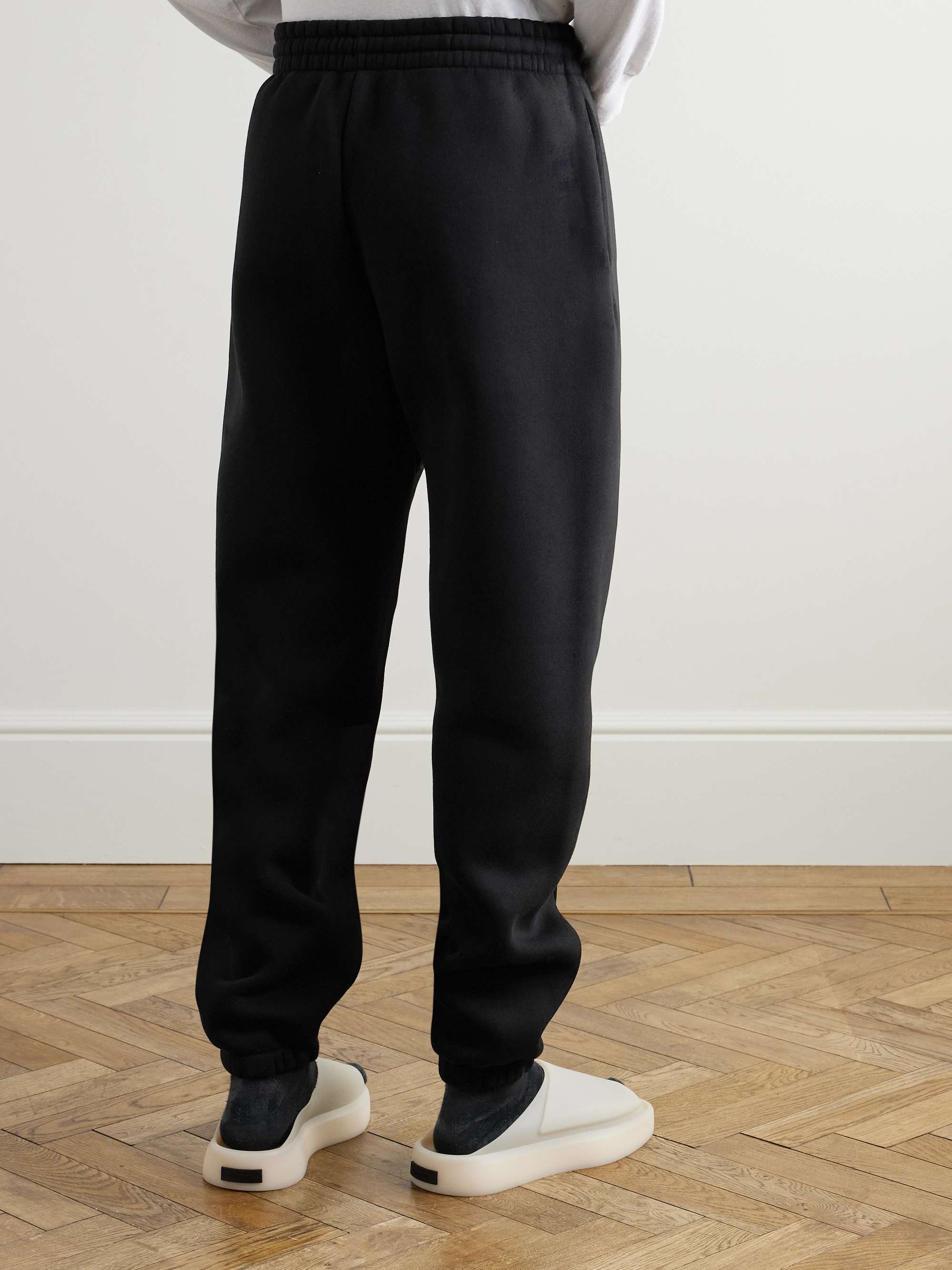 Logo-Appliquéd Cotton-Blend Jersey Sweatpants view