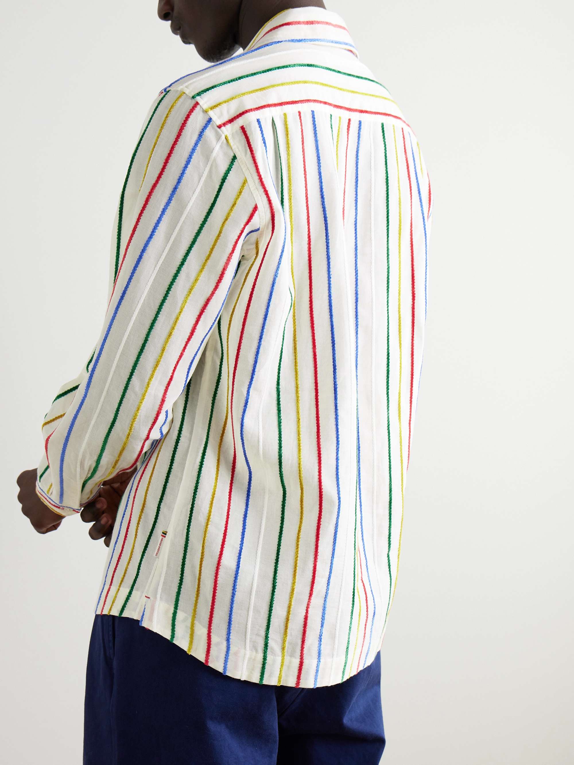 Ridley Chenille-Trimmed Cotton-Blend Voile Shirt view