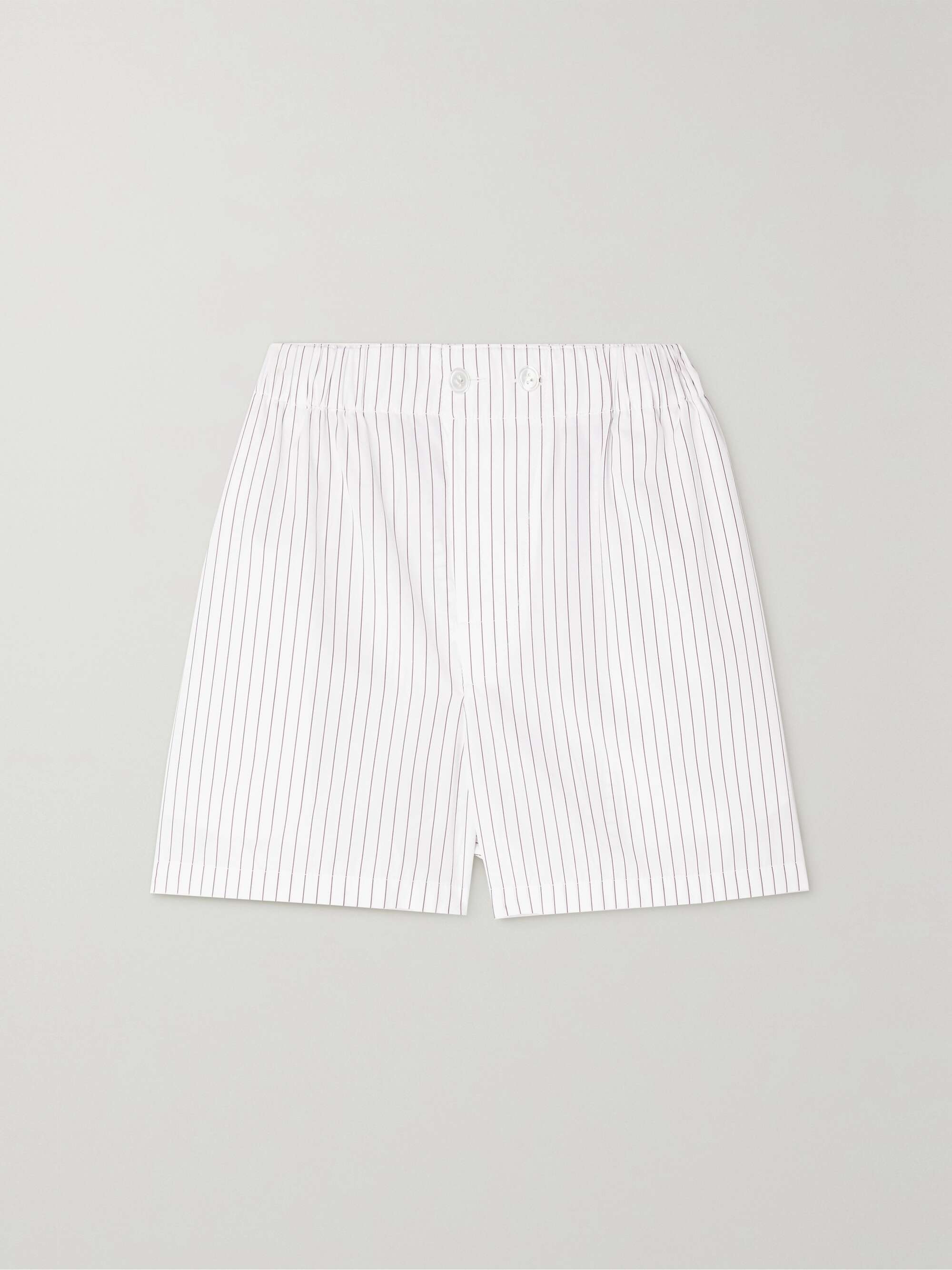 Pinstriped cotton-poplin shorts view