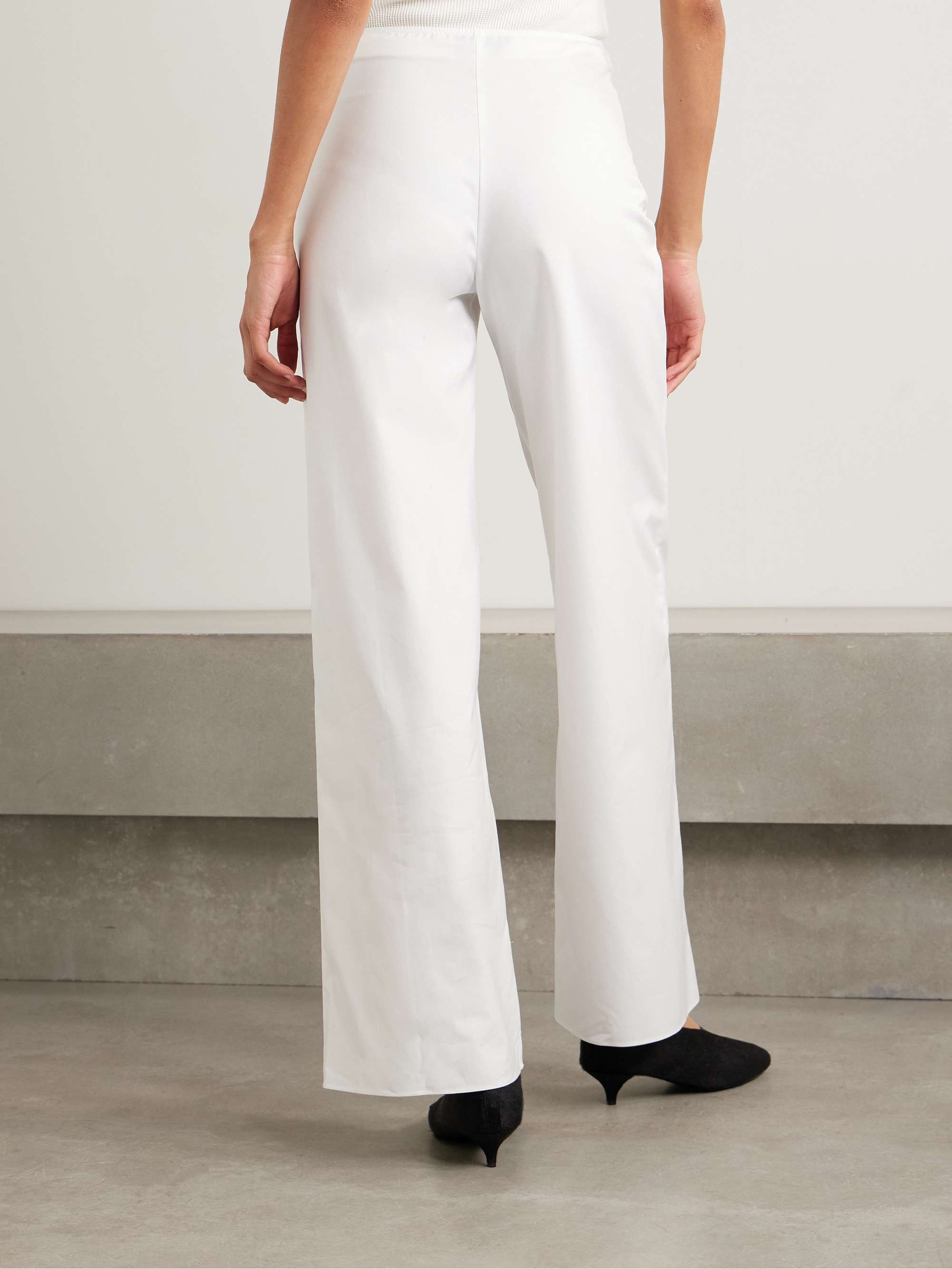 Cotton-sateen wide-leg pants view