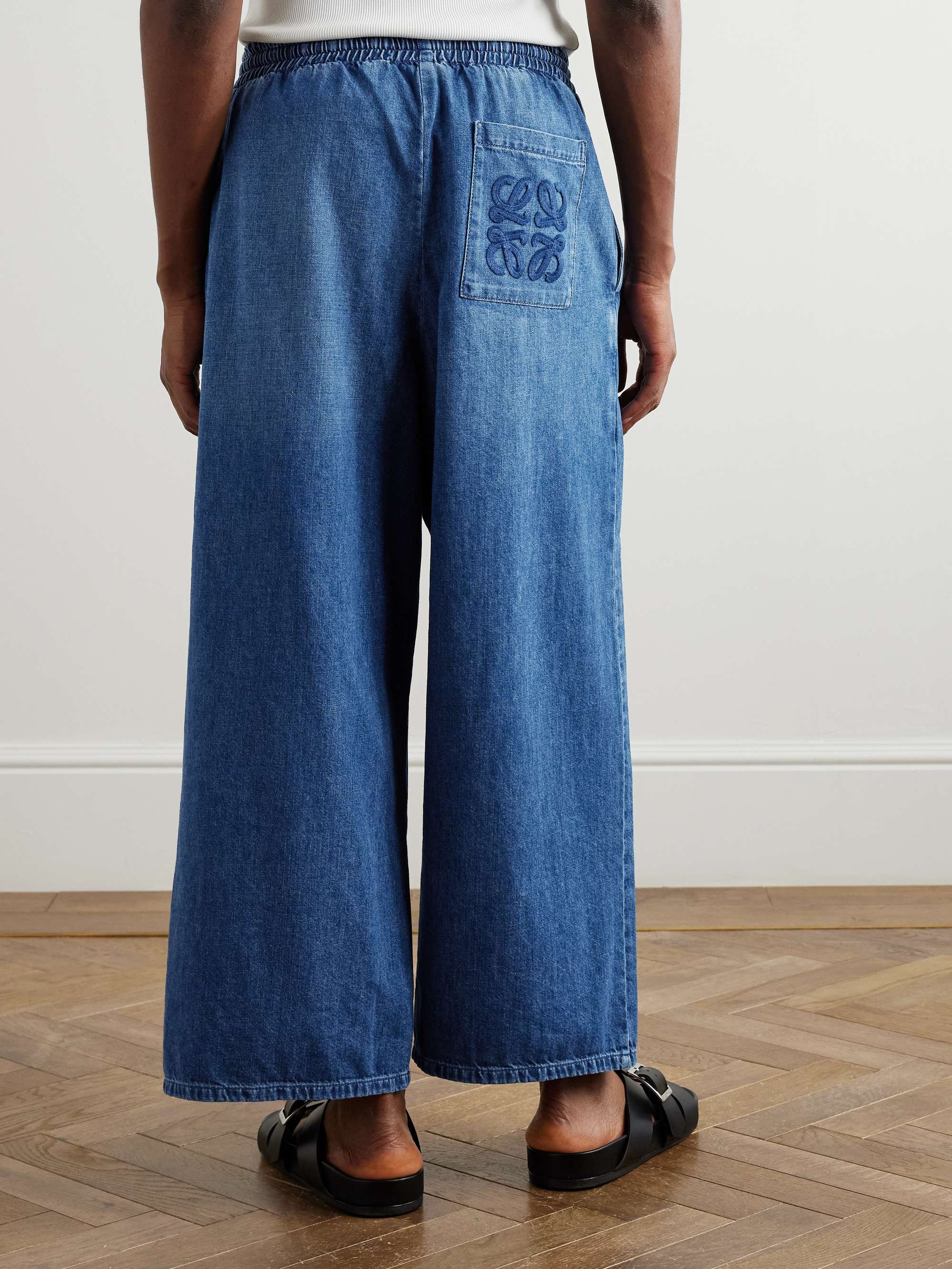 + Paula's Ibiza Wide-Leg Cropped Drawstring Jeans view